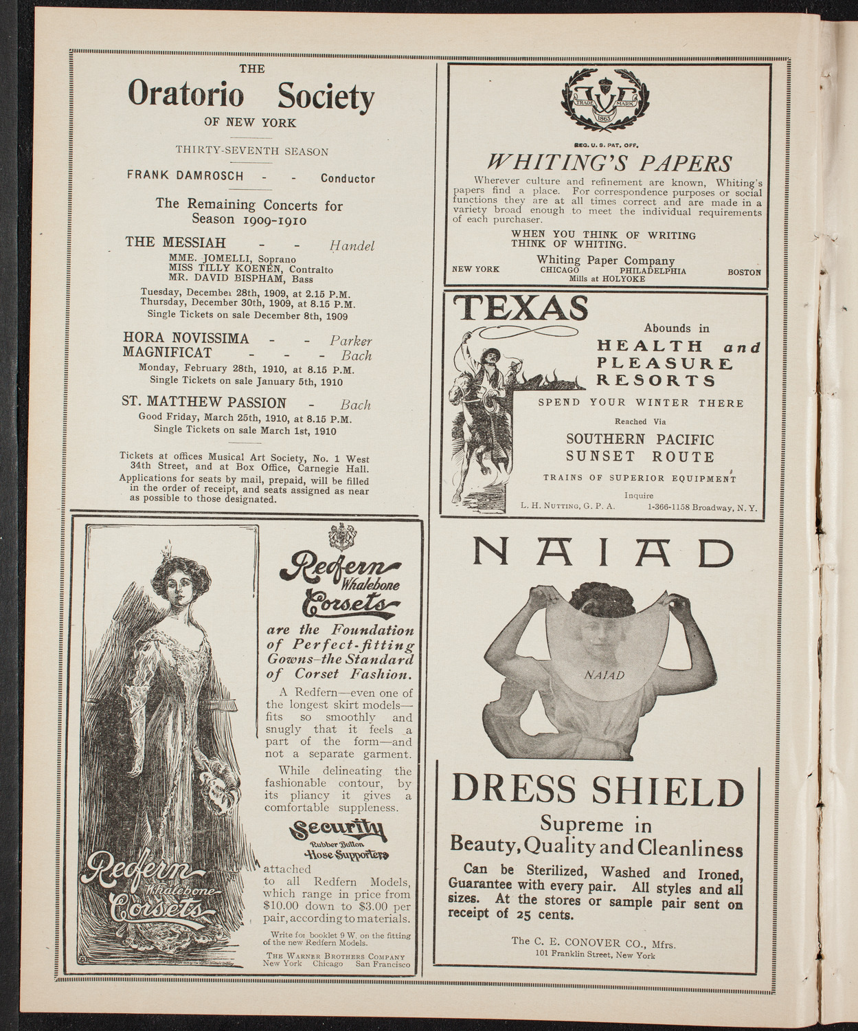 Pepito Arriola, Piano, December 3, 1909, program page 2