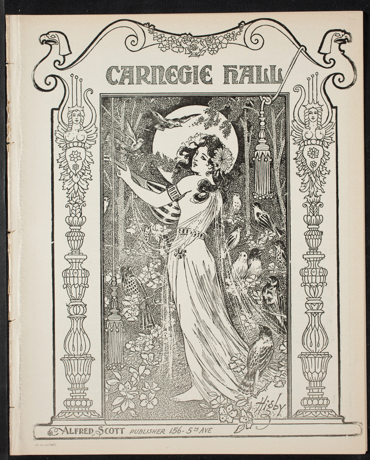 New York Symphony Orchestra, November 11, 1906, program page 1