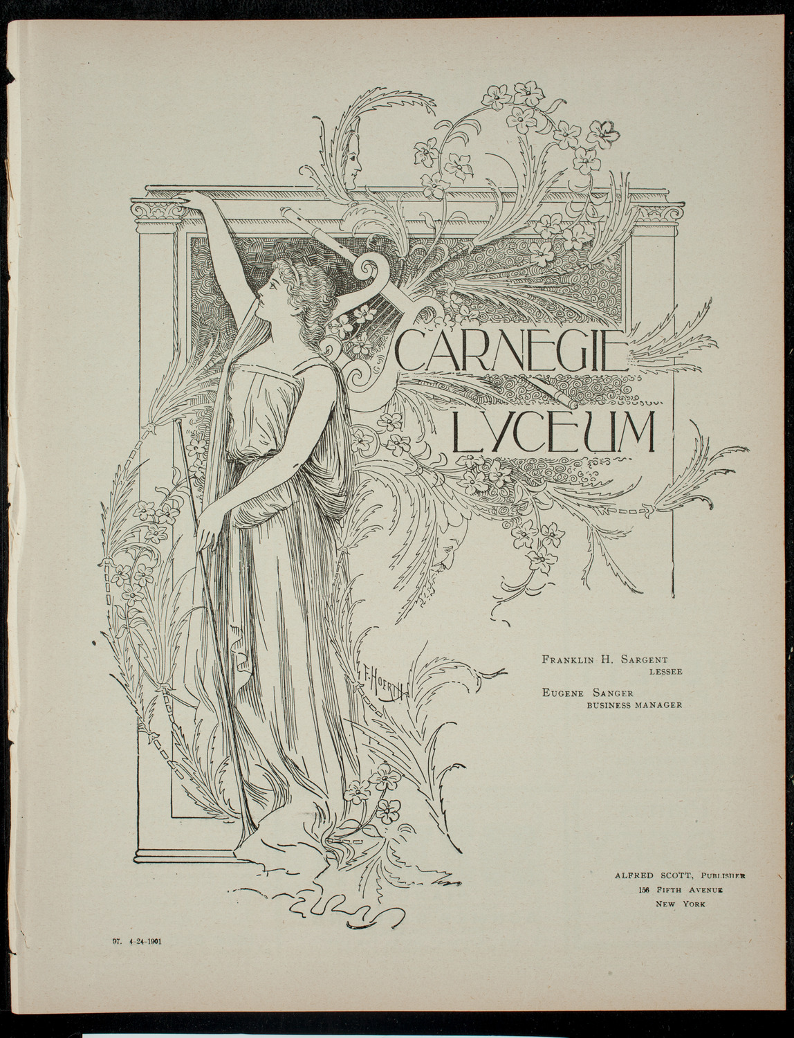 Ascension Memorial Church Choir presents "Trial by Jury", April 24, 1901, program page 1
