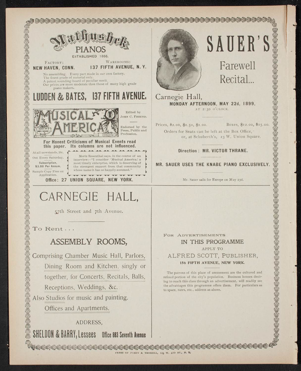 Elmendorf Lecture: The Entire War with Spain in Cuba, April 15, 1899, program page 8