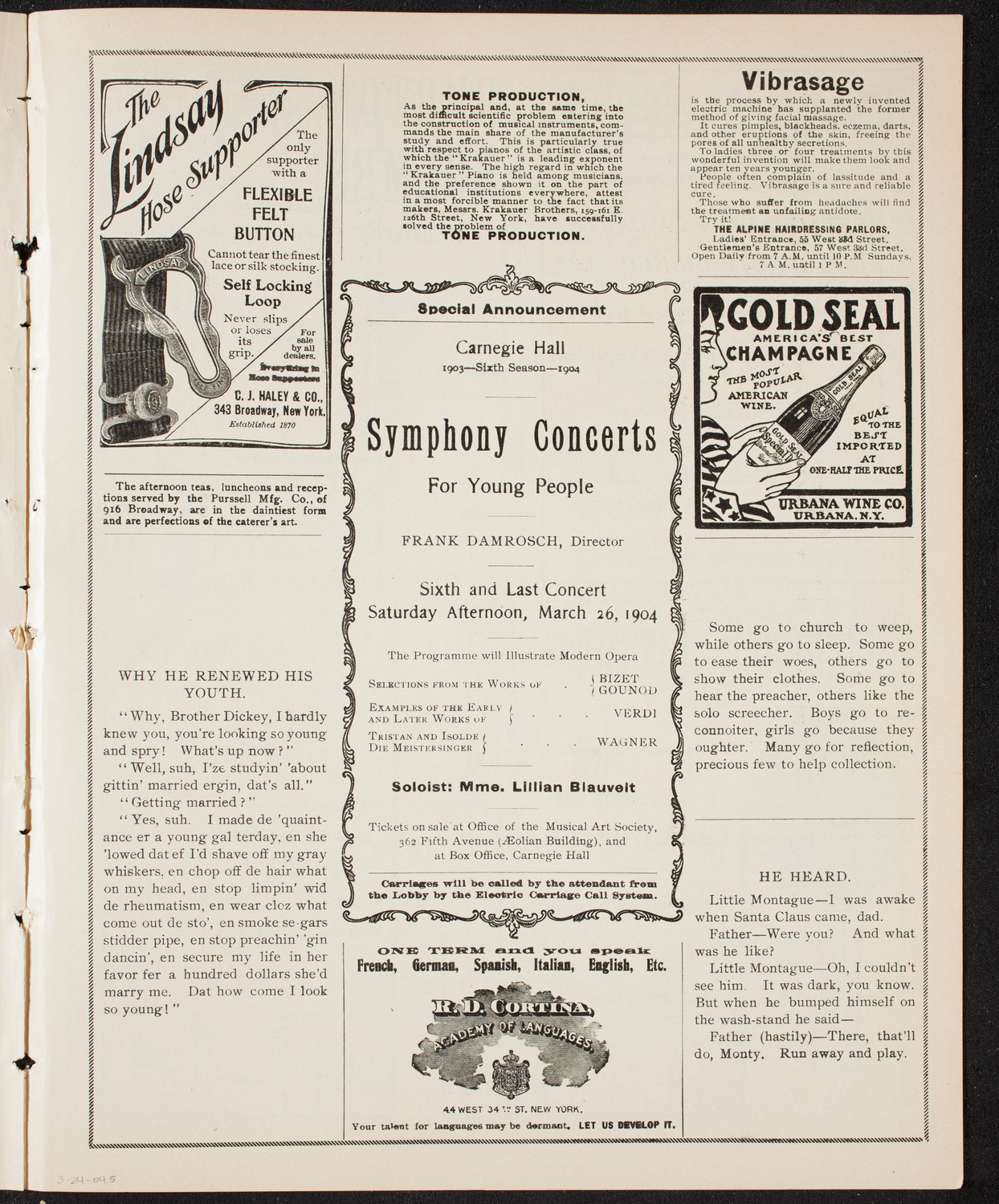 Oratorio Society of New York, March 24, 1904, program page 9