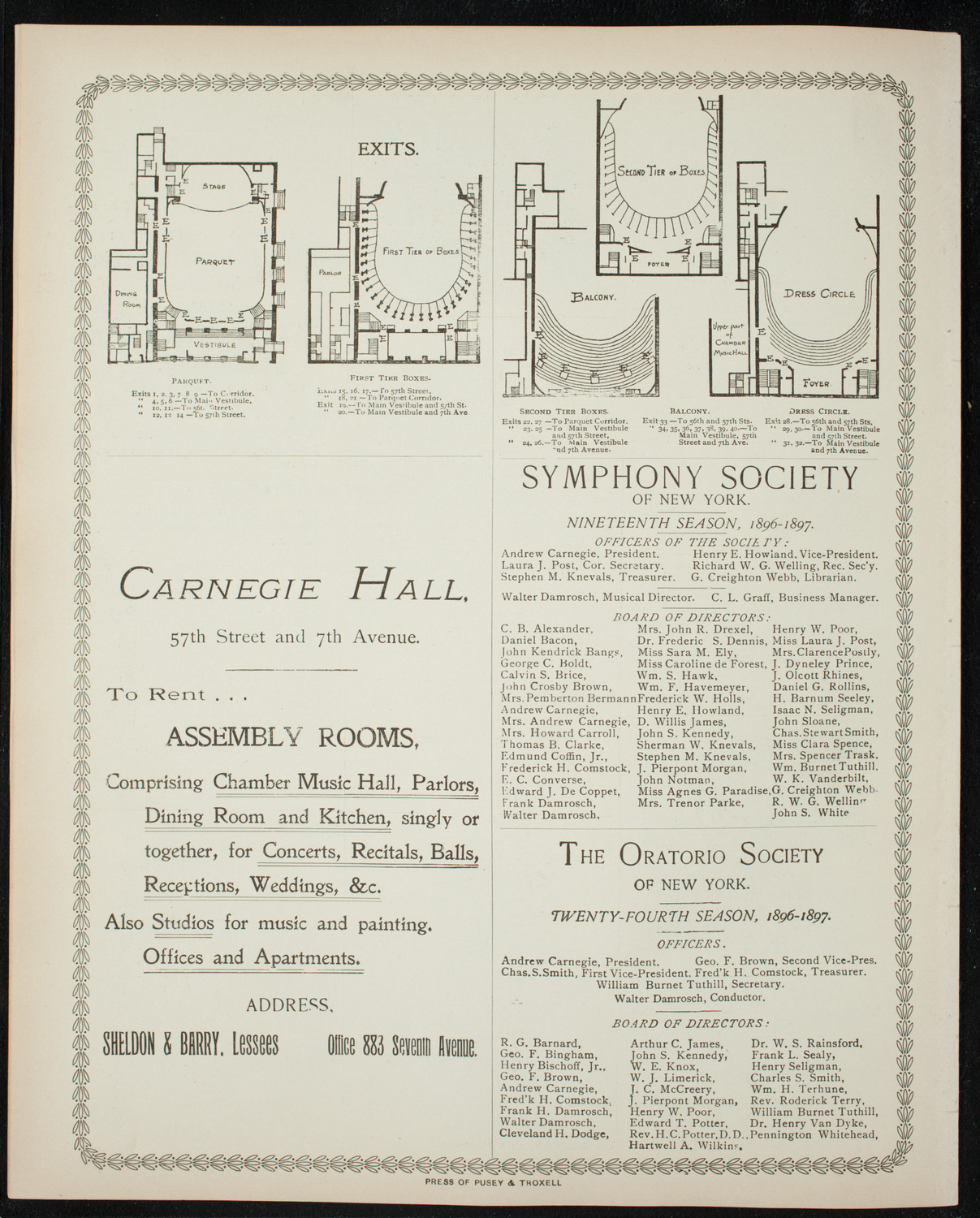 Yale Glee and Banjo Clubs, April 30, 1897, program page 8