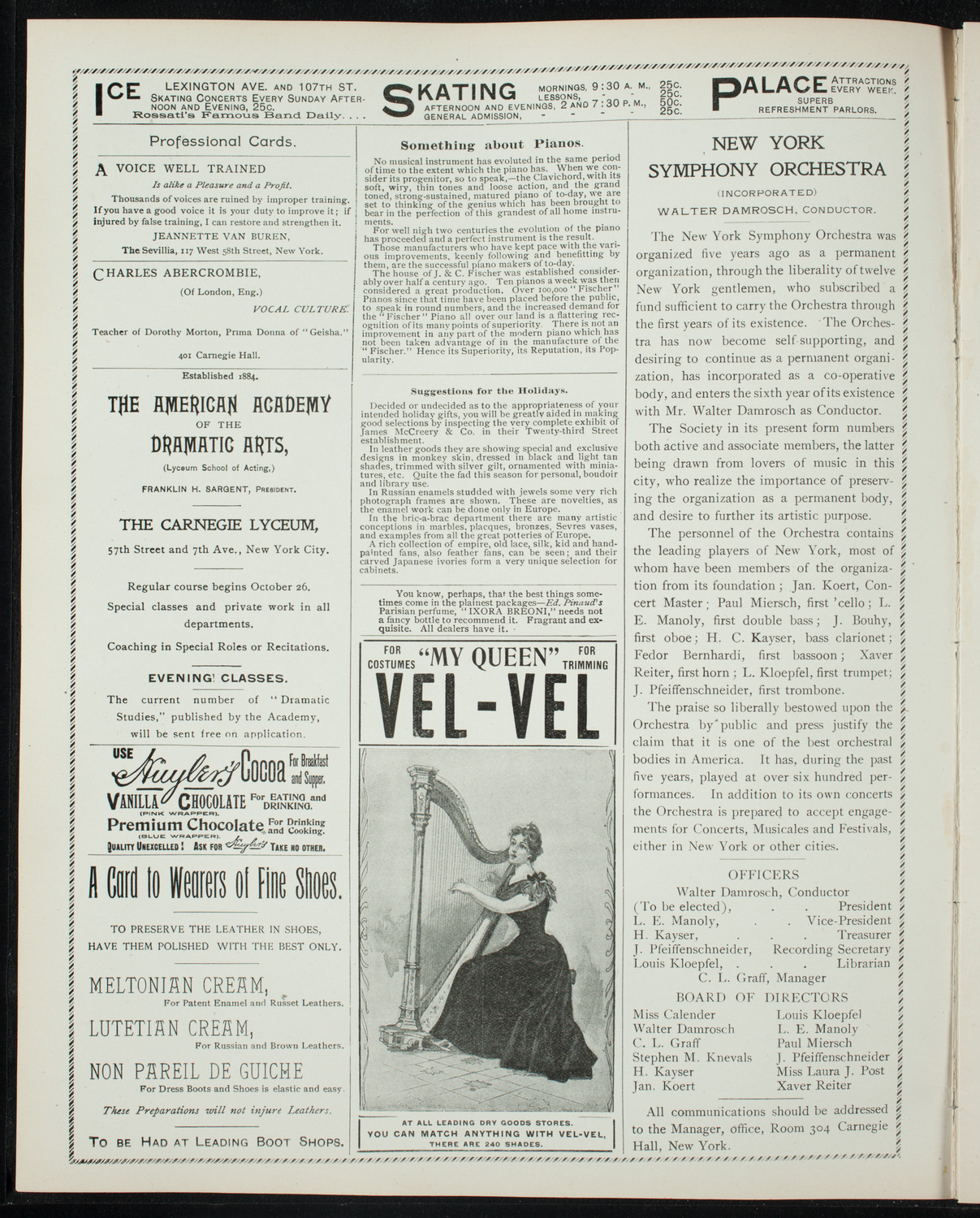Oratorio Society of New York, December 28, 1896, program page 2