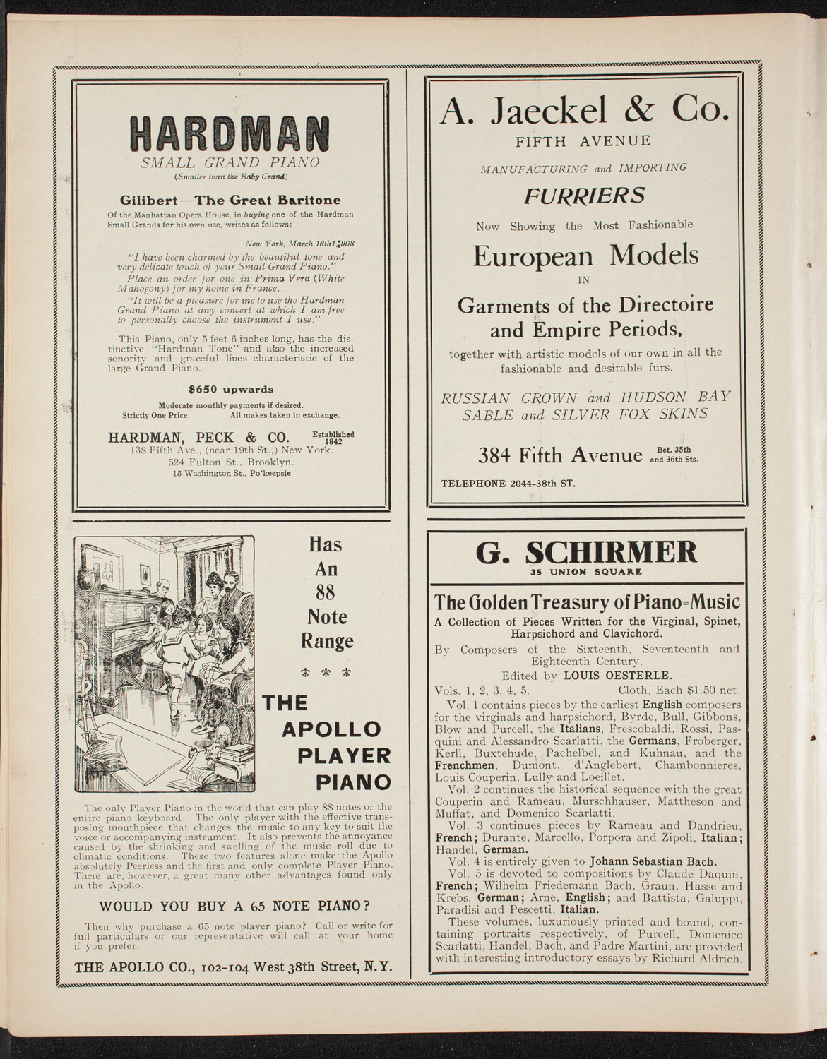 Boston Symphony Orchestra, November 5, 1908, program page 8