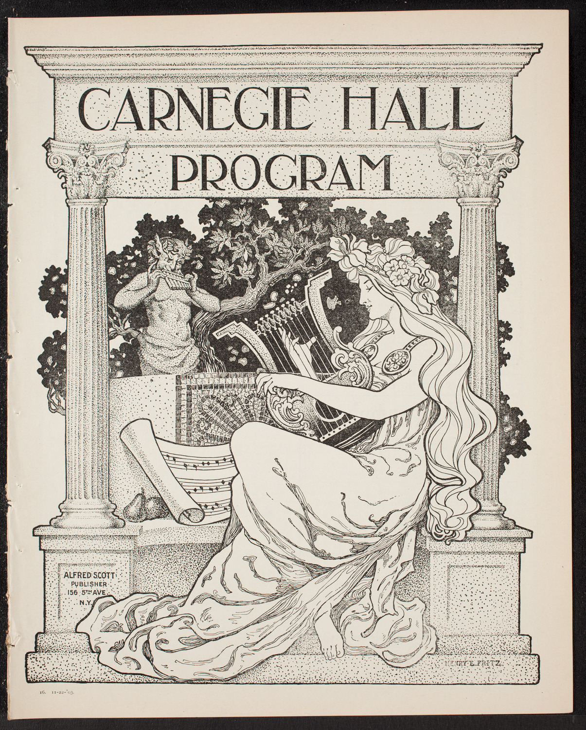 New York Symphony Orchestra, November 22, 1903, program page 1