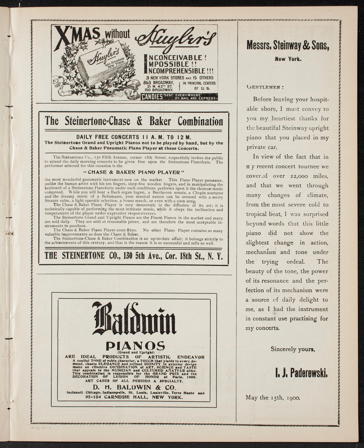 Musical Art Society of New York, December 19, 1901, program page 7