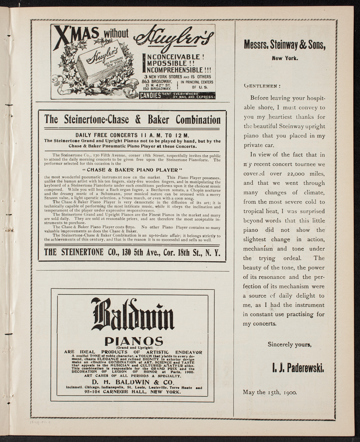 Musical Art Society of New York, December 19, 1901, program page 7