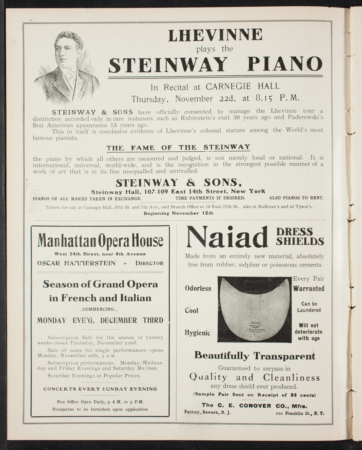 New York Symphony Orchestra, November 18, 1906, program page 4