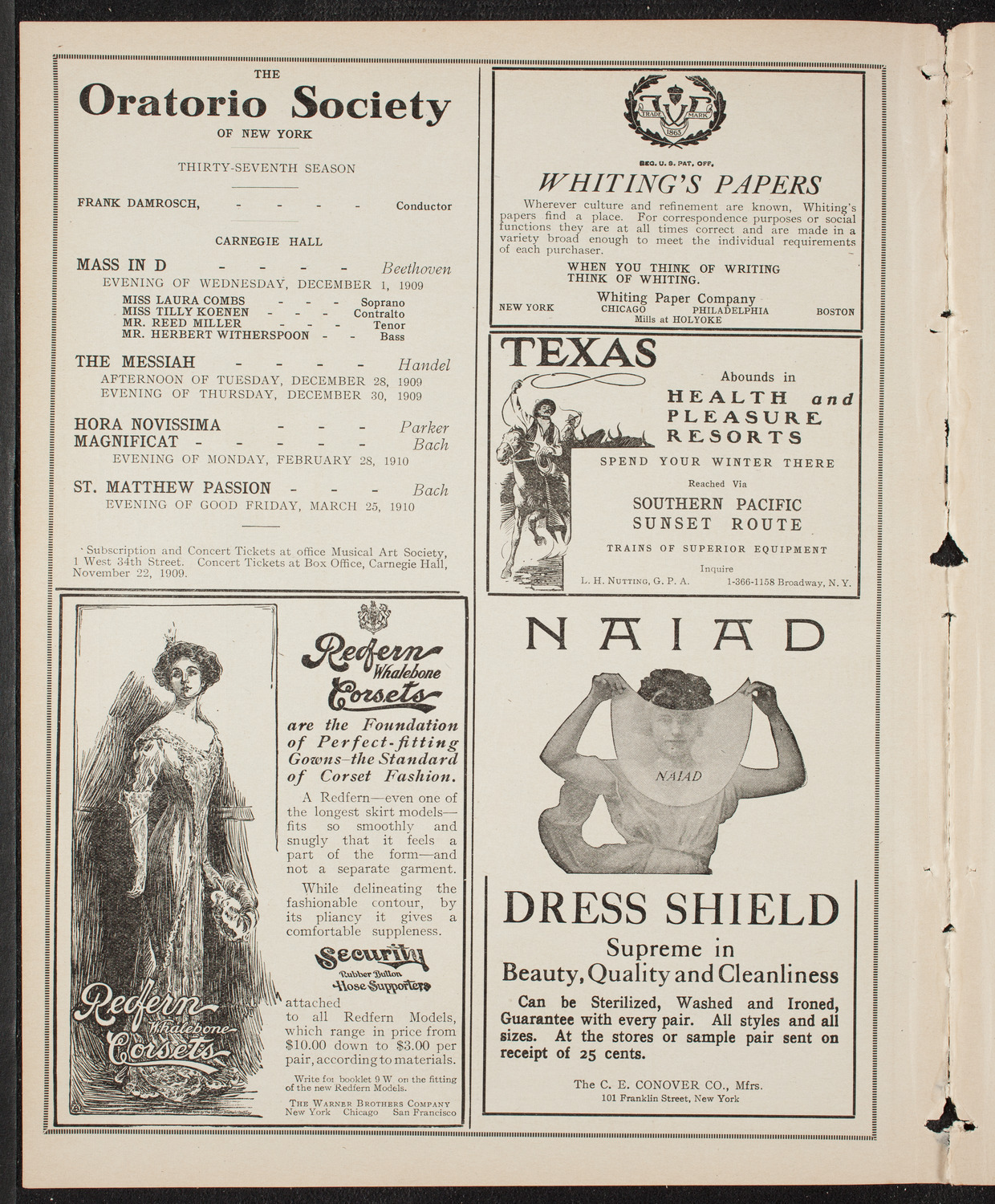 Elmendorf Lecture: At the Gates of the East, November 29, 1909, program page 2
