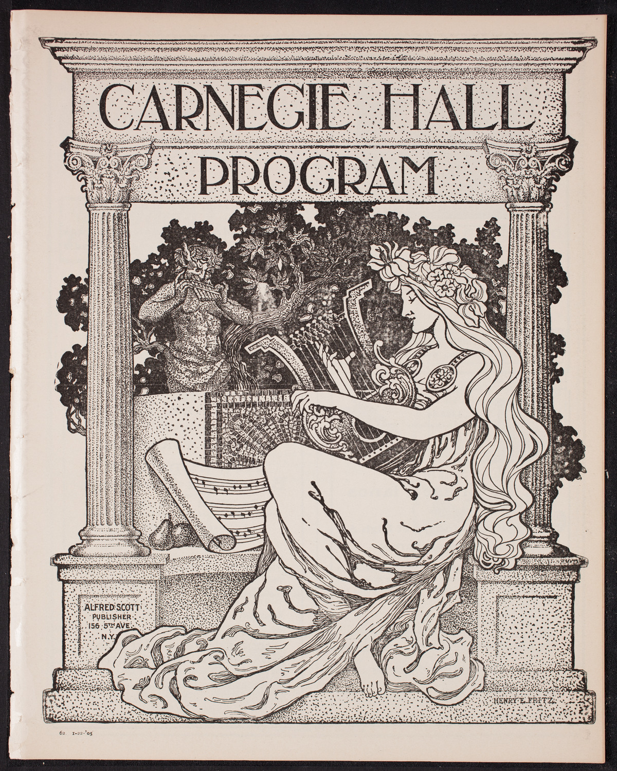 New York Symphony Orchestra, January 22, 1905, program page 1