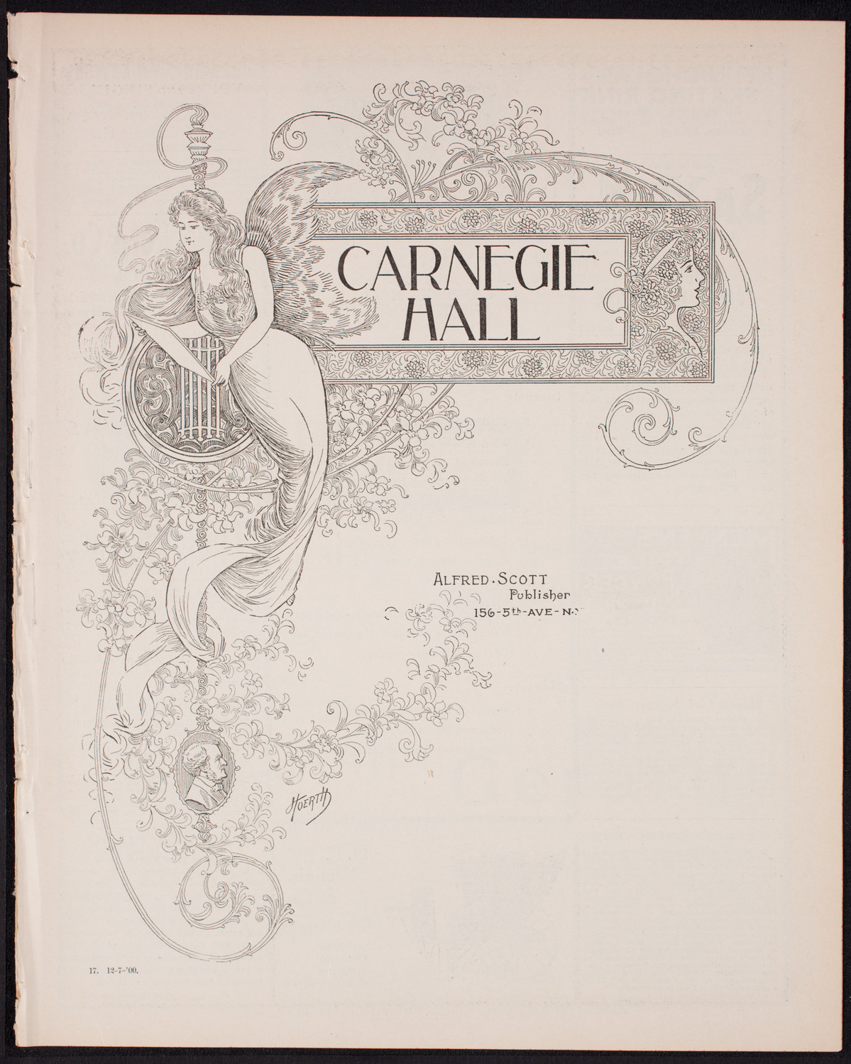 New York Philharmonic, December 7, 1900, program page 1