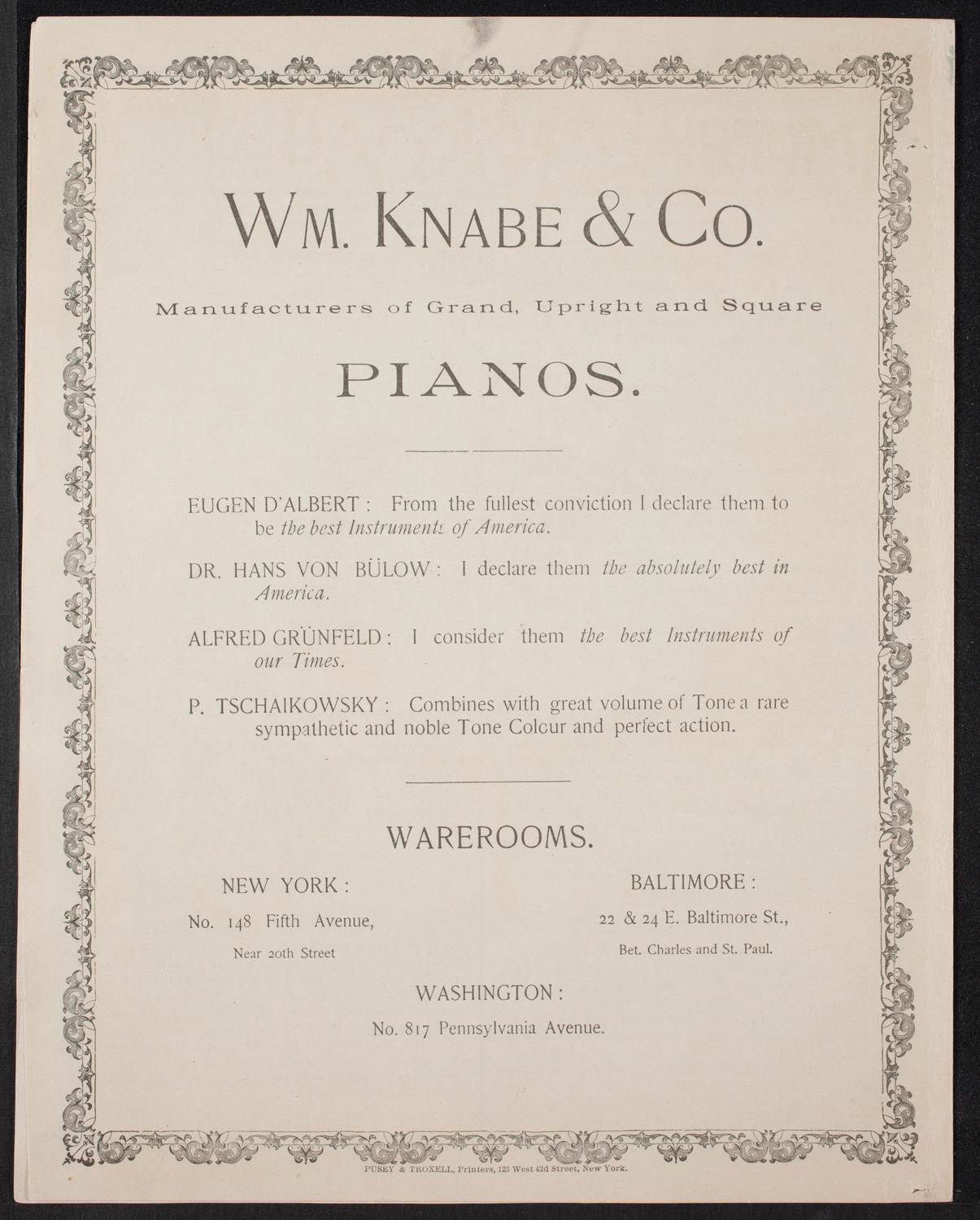 Amalia Materna/ Oratorio Society of New York/ New York Symphony Orchestra, May 25, 1893, program page 8