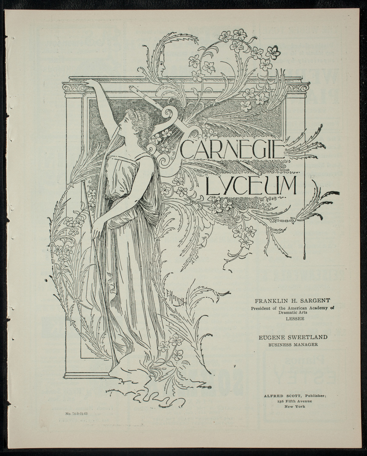 Elmendorf Lecture: Climbing the High Alps, March 24, 1903, program page 1