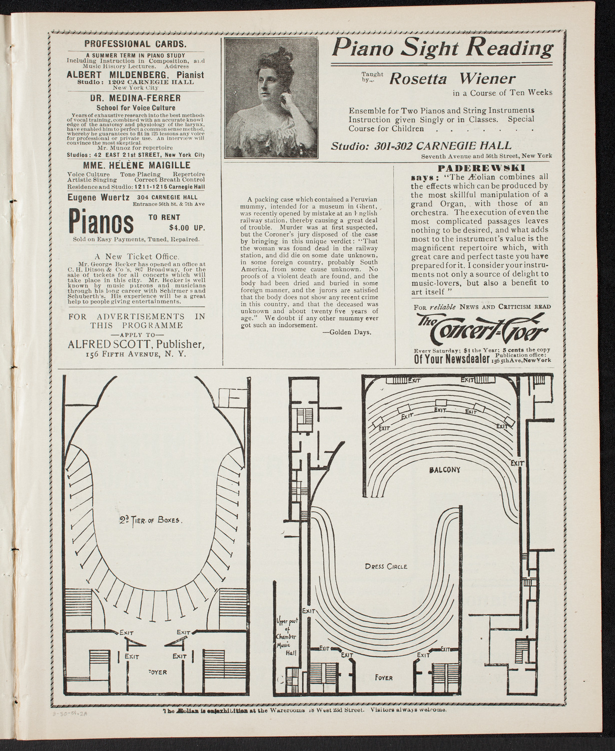 Symphony Concert for Young People, March 30, 1901, program page 3