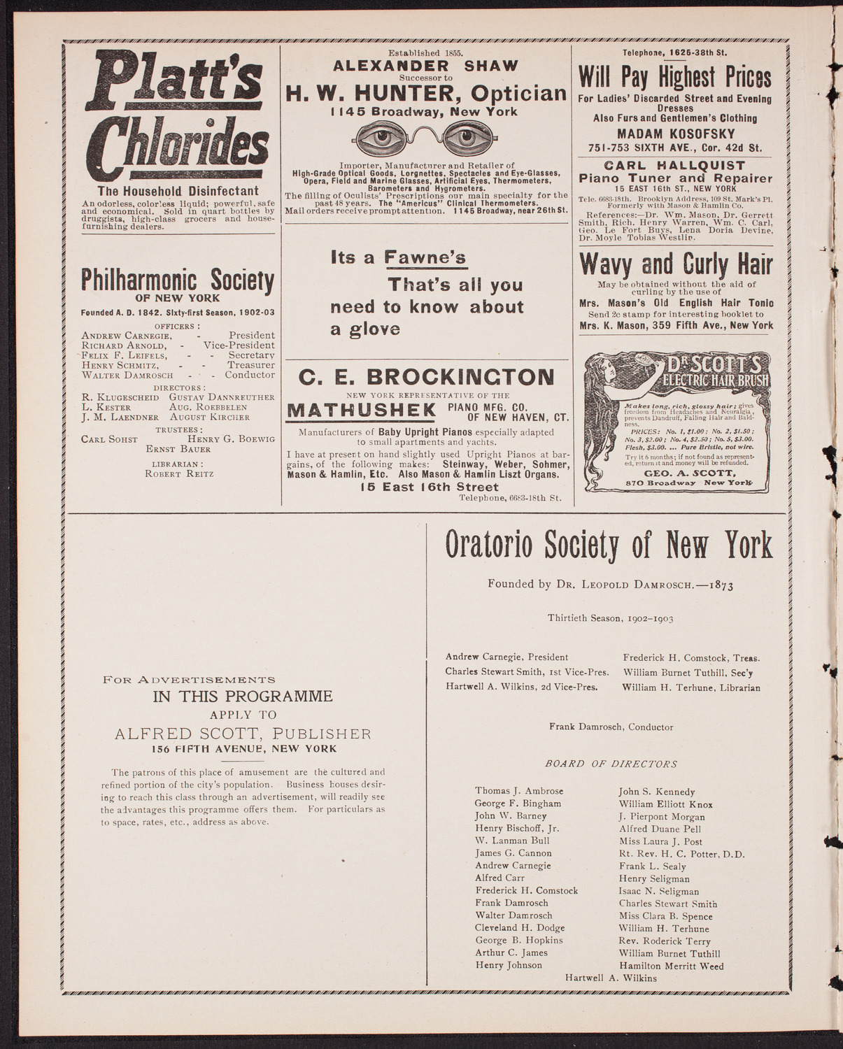 Meeting: Sixth Anniversary Celebration of the West Side Branch, YMCA, January 20, 1903, program page 2