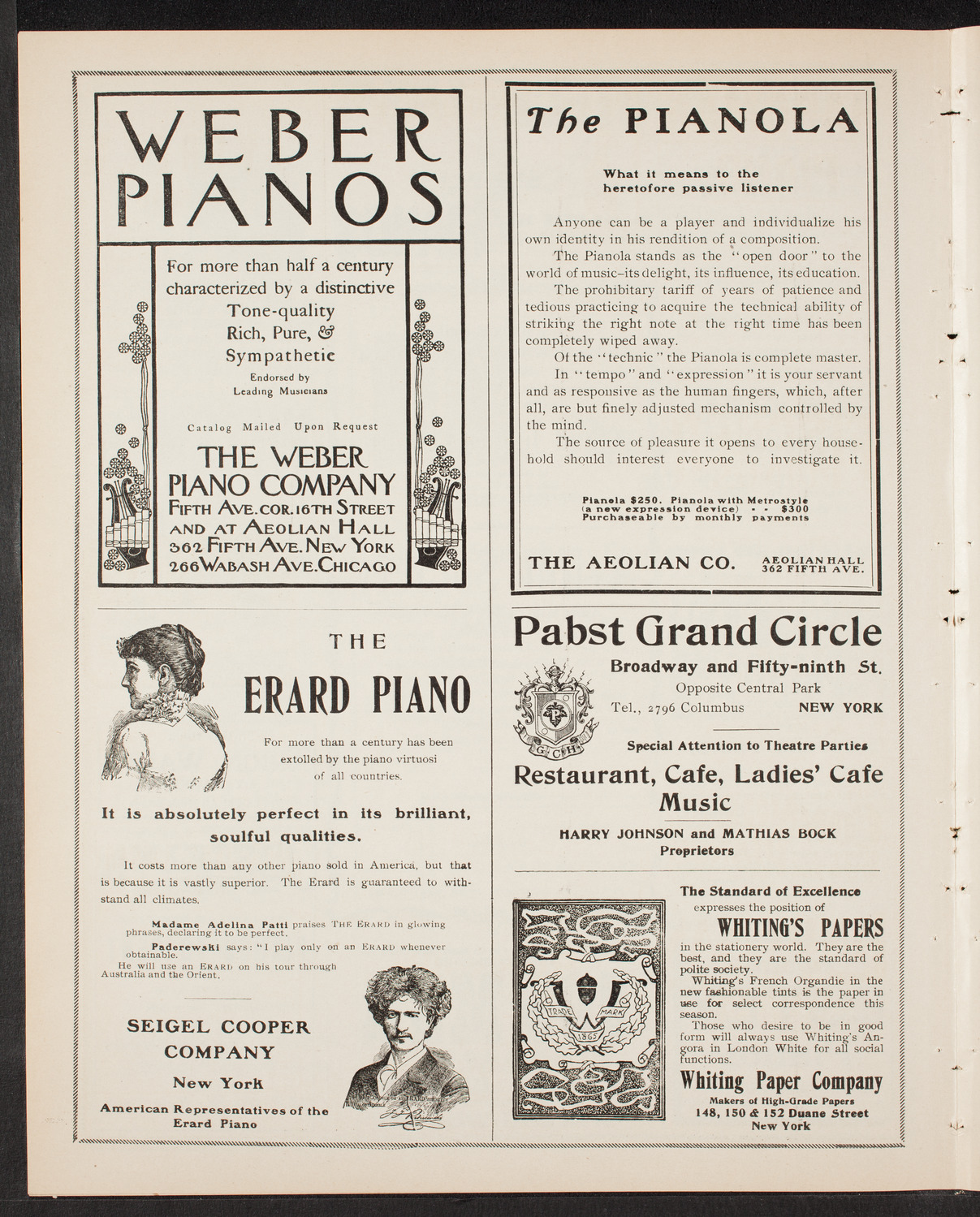 Arion Society, January 22, 1904, program page 6