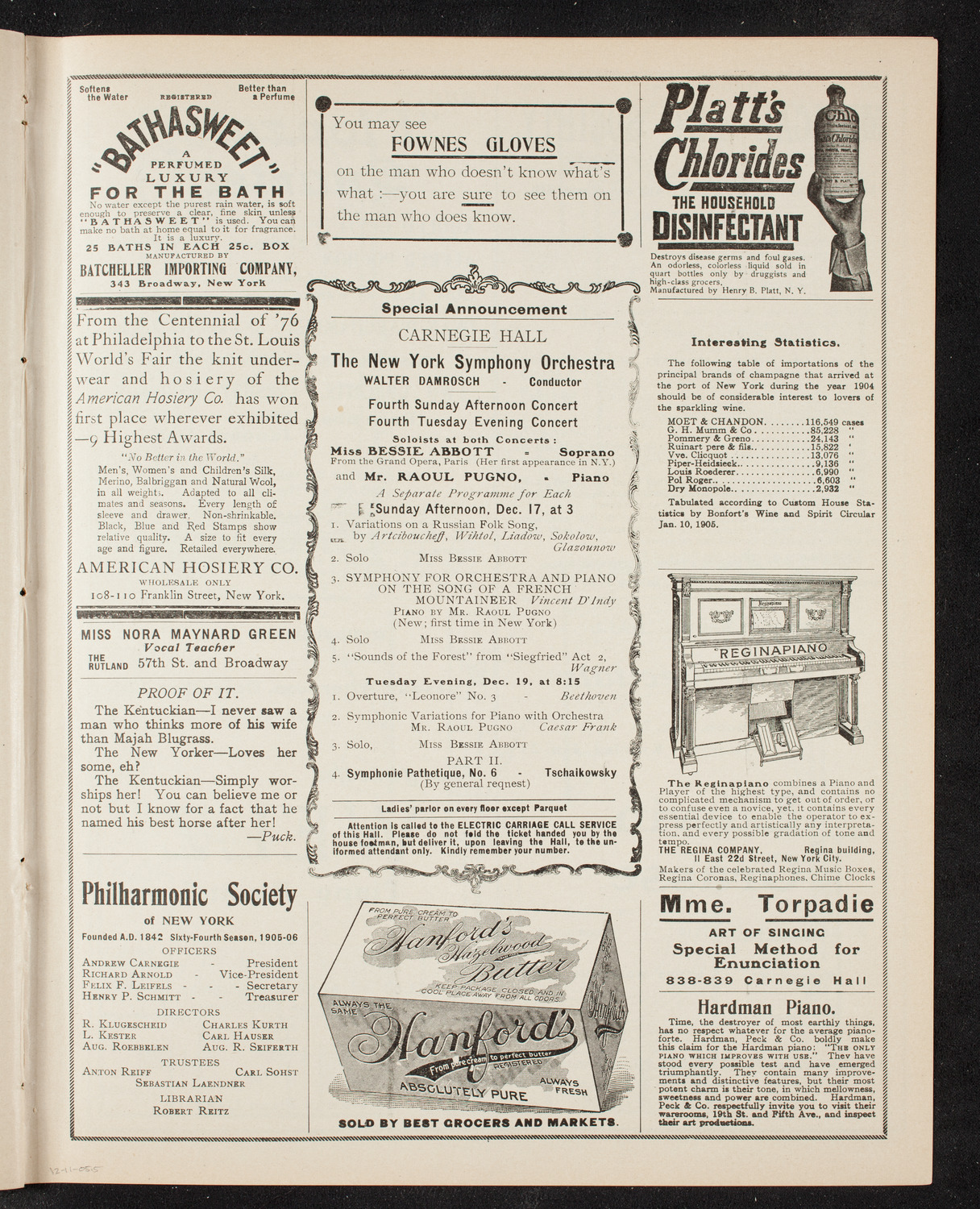 Philadelphia Orchestra, December 11, 1905, program page 9