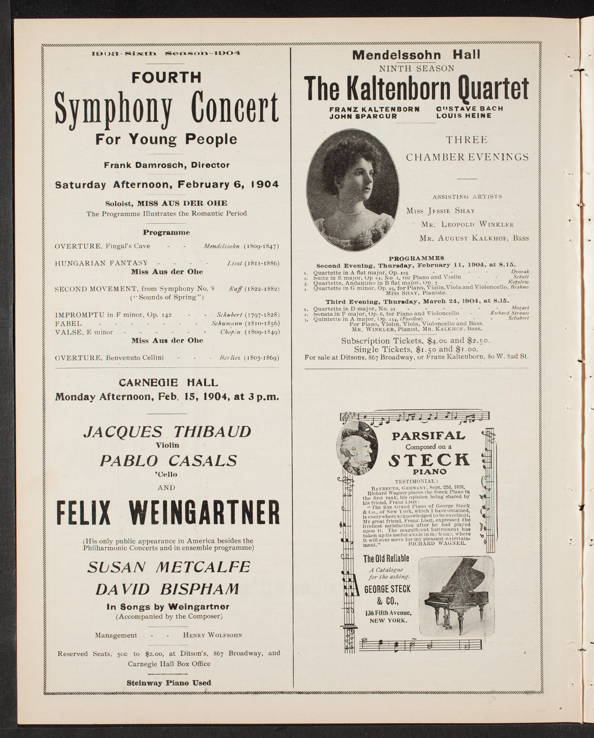 C. L. Partee's Mandolin, Guitar and Banjo Concert, January 29, 1904, program page 8