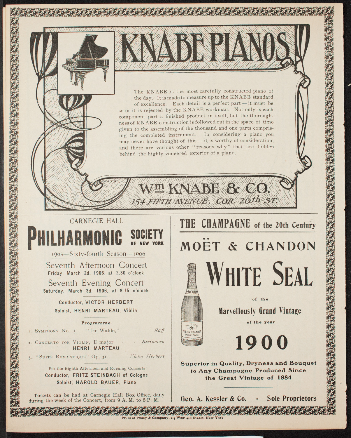People's Symphony Concert, February 17, 1906, program page 12