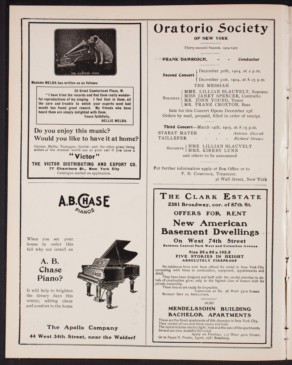 Sousa and His Band, December 26, 1904, program page 2