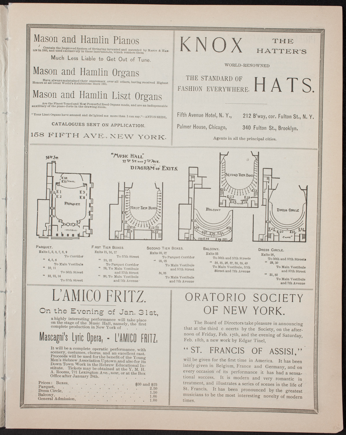 New York Philharmonic, January 13, 1893, program page 3