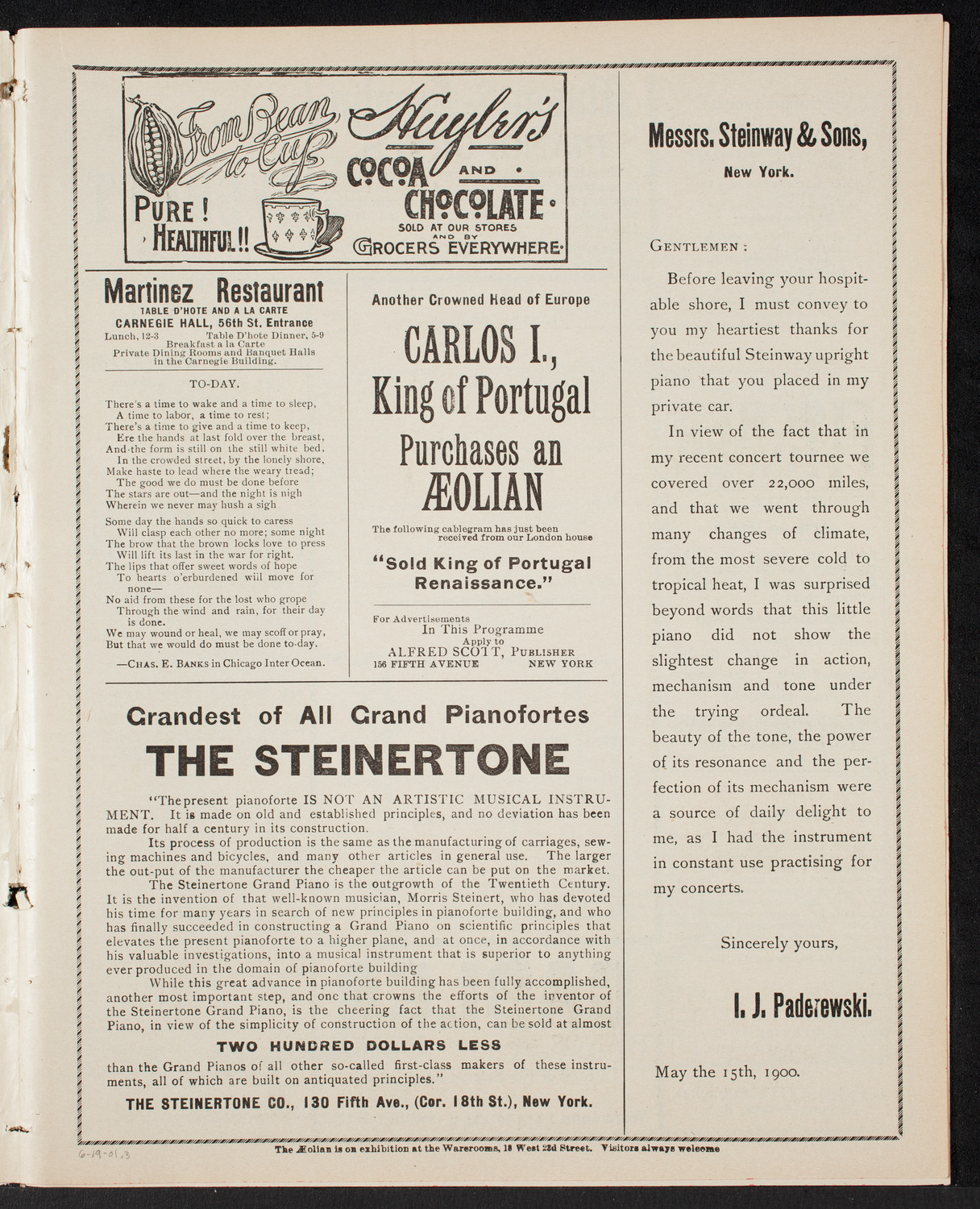 Graduation: College of the City of New York, June 19, 1901, program page 5