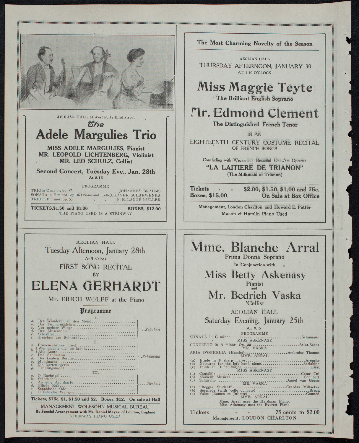 New York Philharmonic, January 23, 1913, program page 10