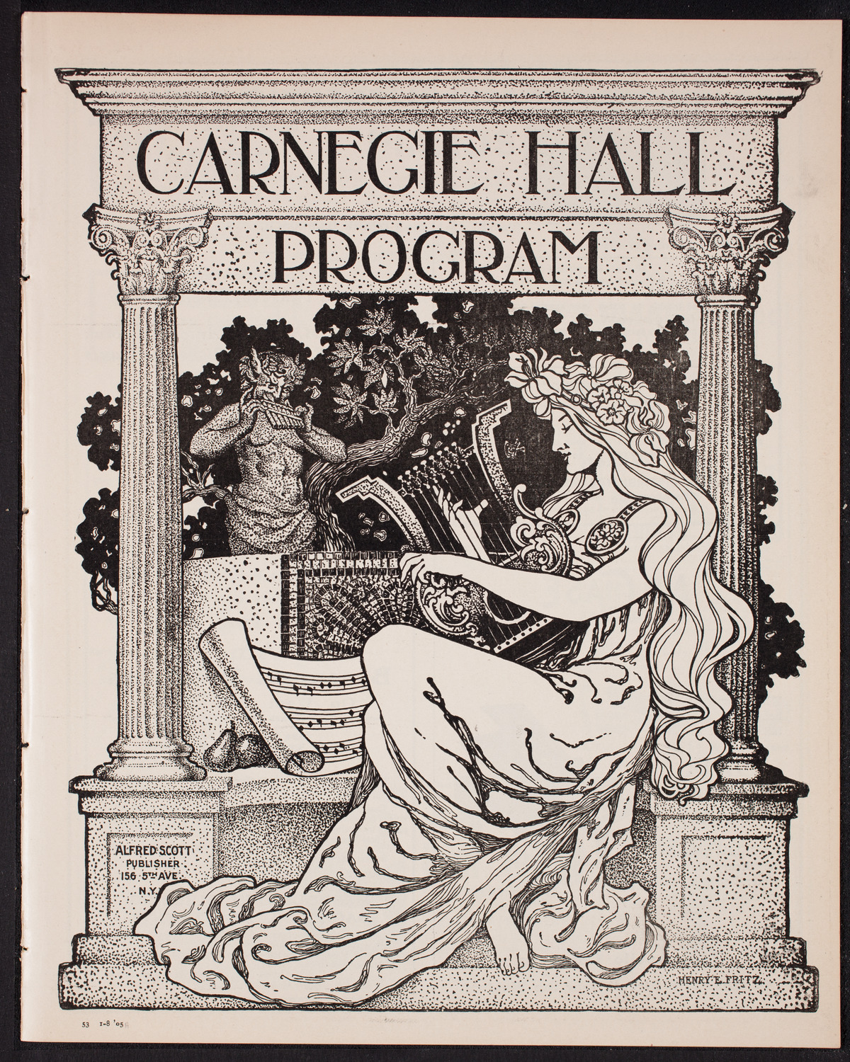 New York Symphony Orchestra, January 8, 1905, program page 1