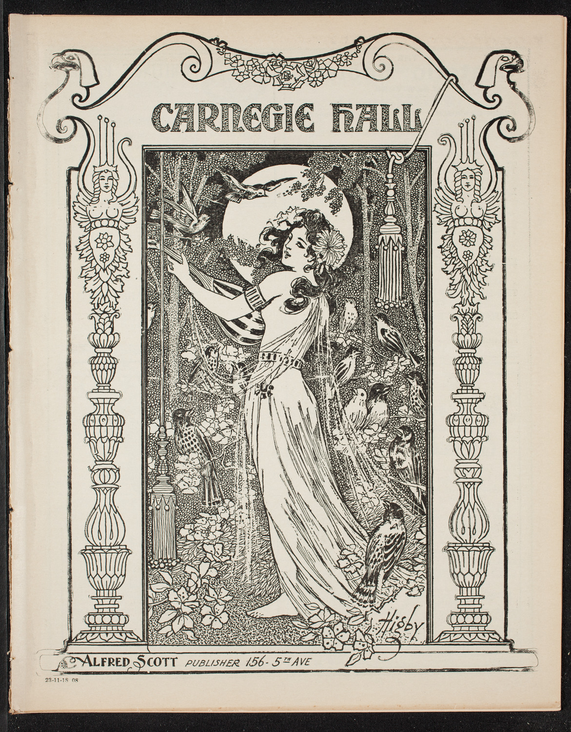 Isadora Duncan, Dancer, with the New York Symphony Orchestra, November 18, 1908, program page 1