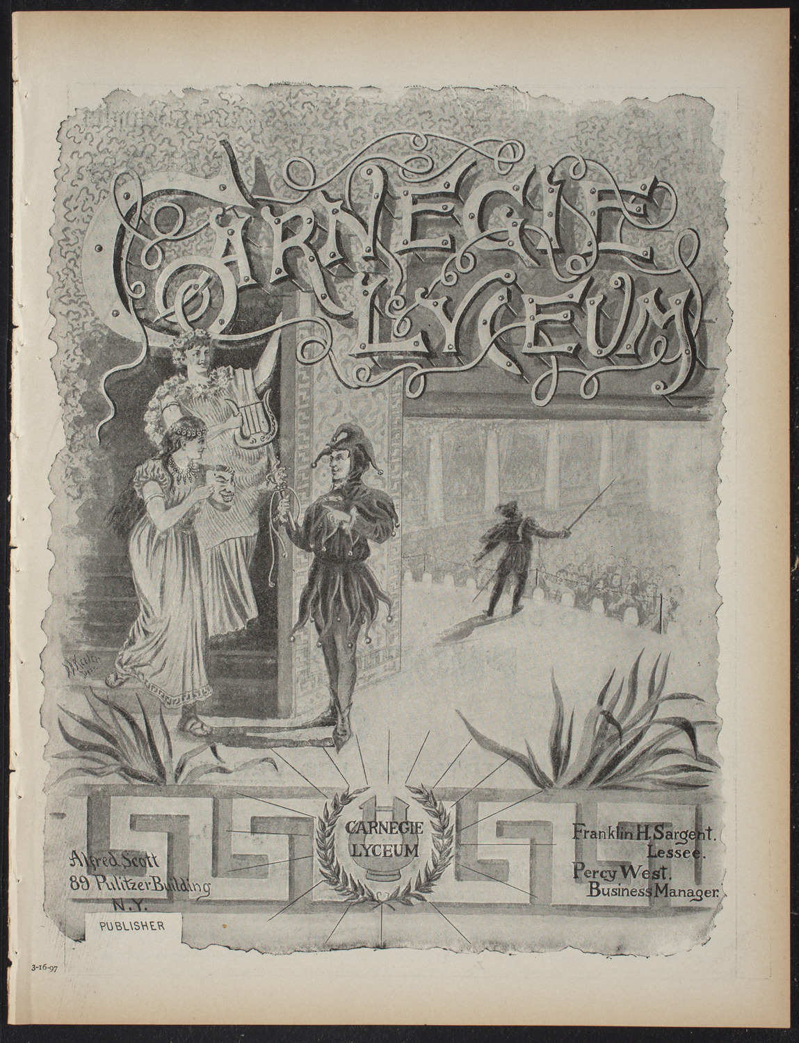 Alexandria Herzberg, March 16, 1897, program page 1