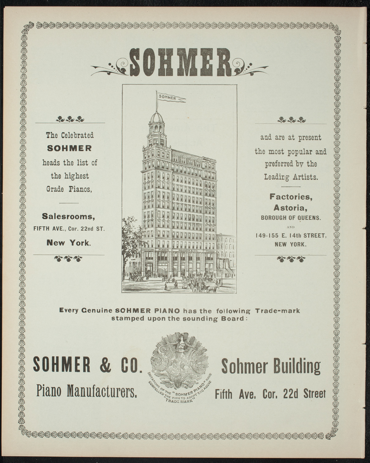 Club Lirico-Dramatico Cubano, March 19, 1898, program page 8