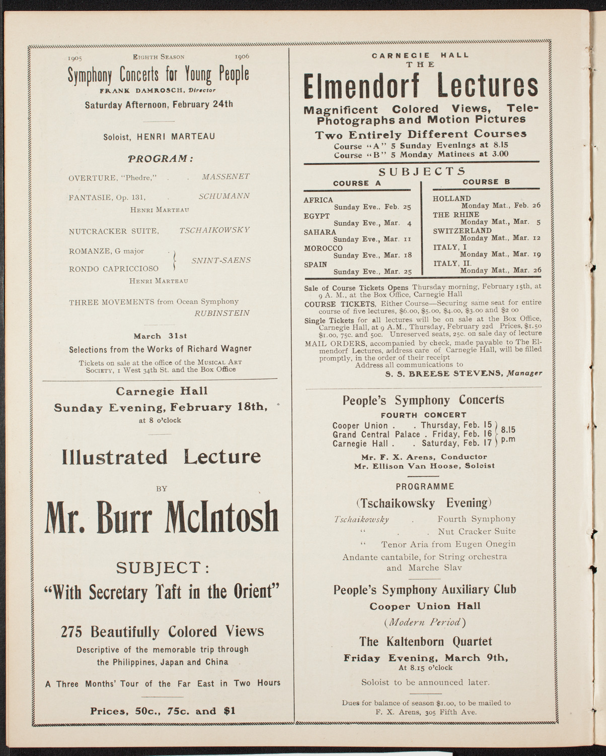 New York Banks' Glee Club, February 12, 1906, program page 10