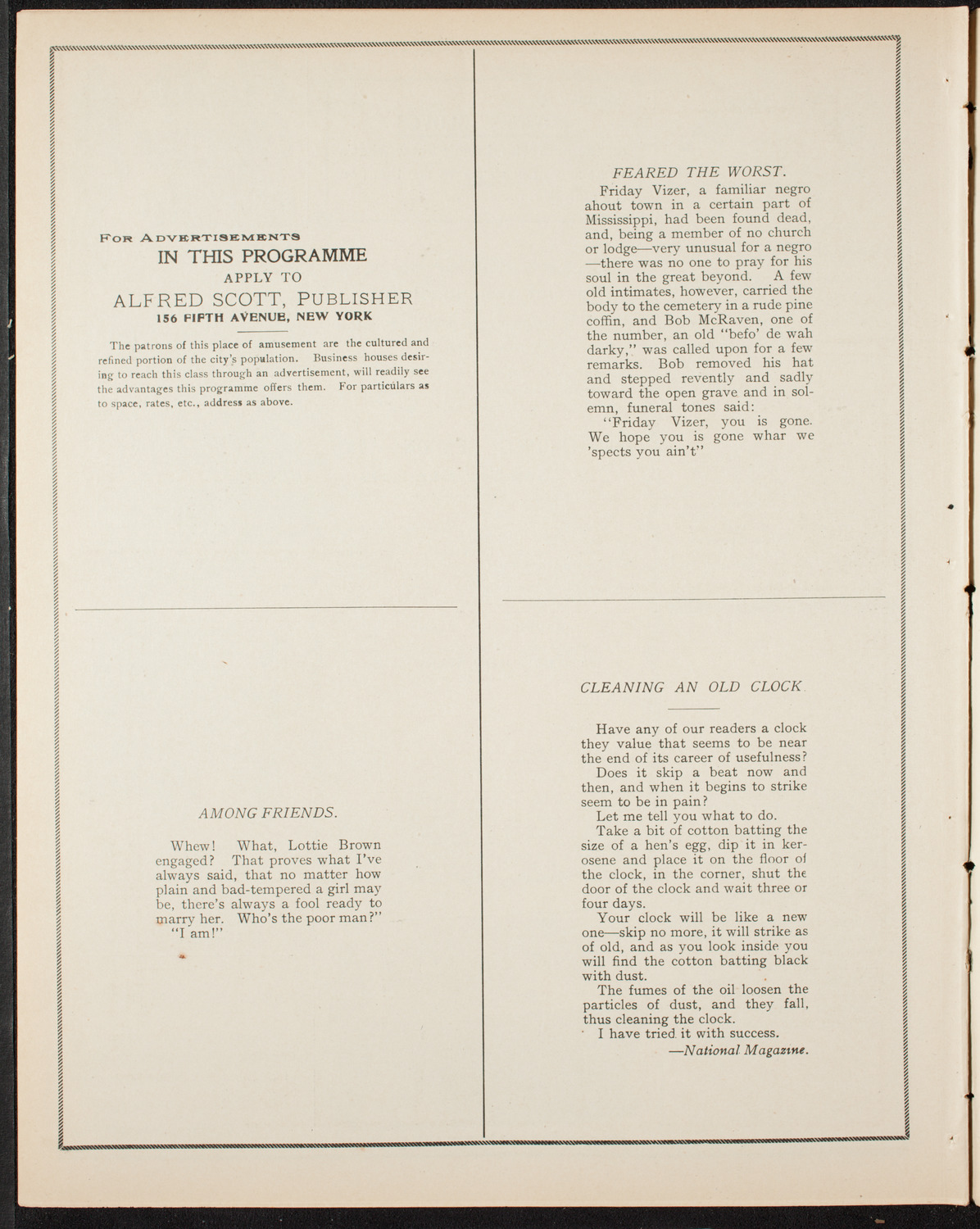 Swedish National Choir, June 17, 1906, program page 10