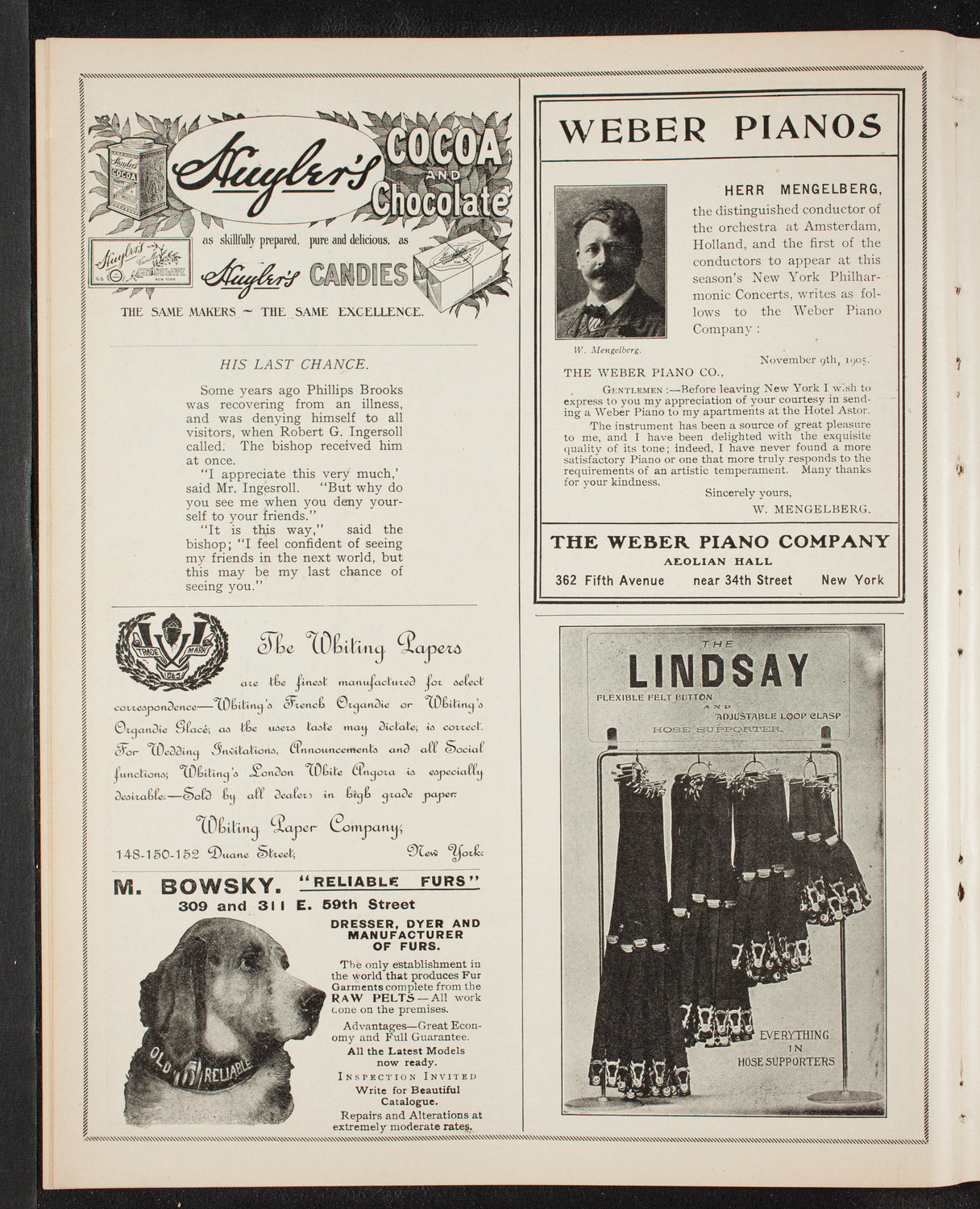 Oratorio Society of New York, December 9, 1905, program page 6
