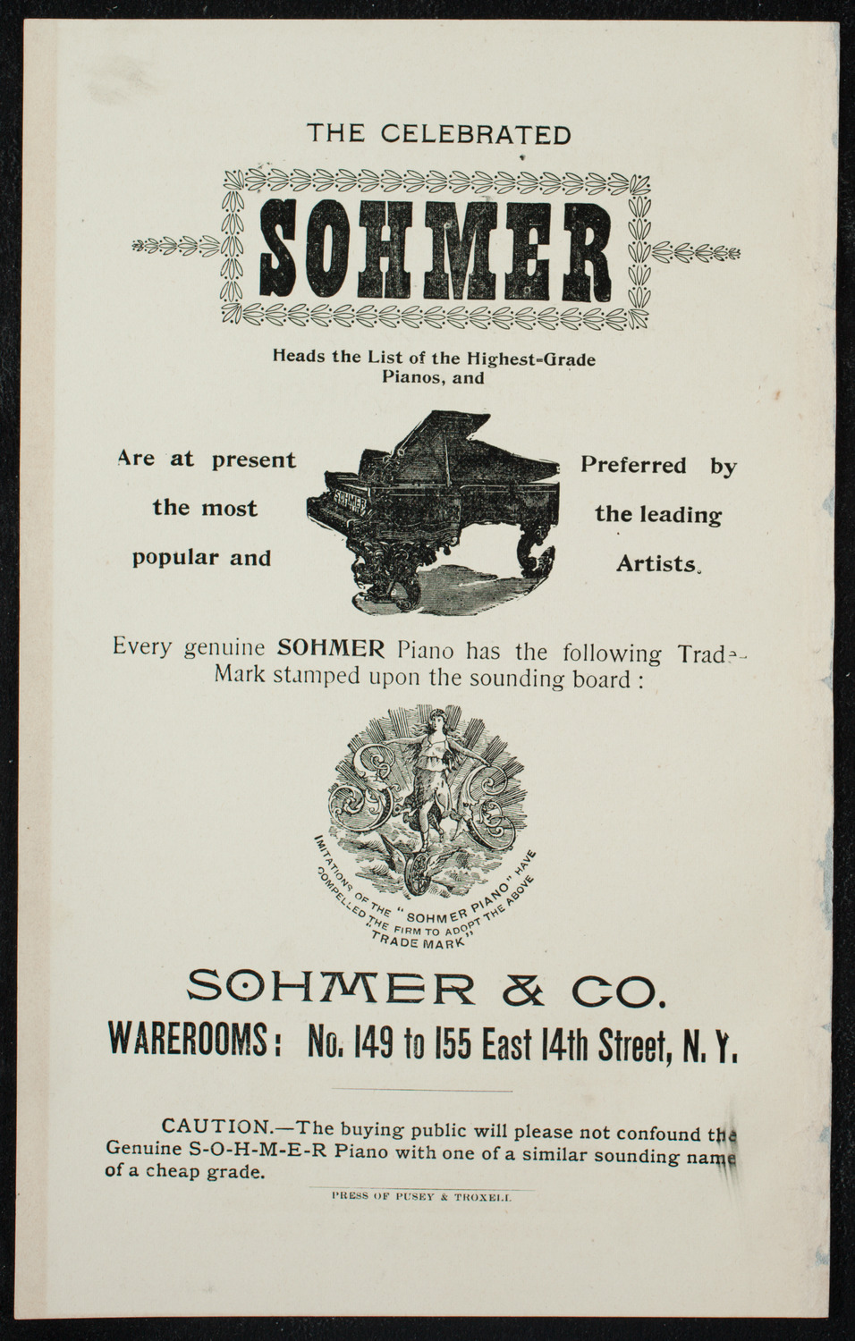 Pedro H. de Salazar's Annual Concert, April 22, 1897, program page 2