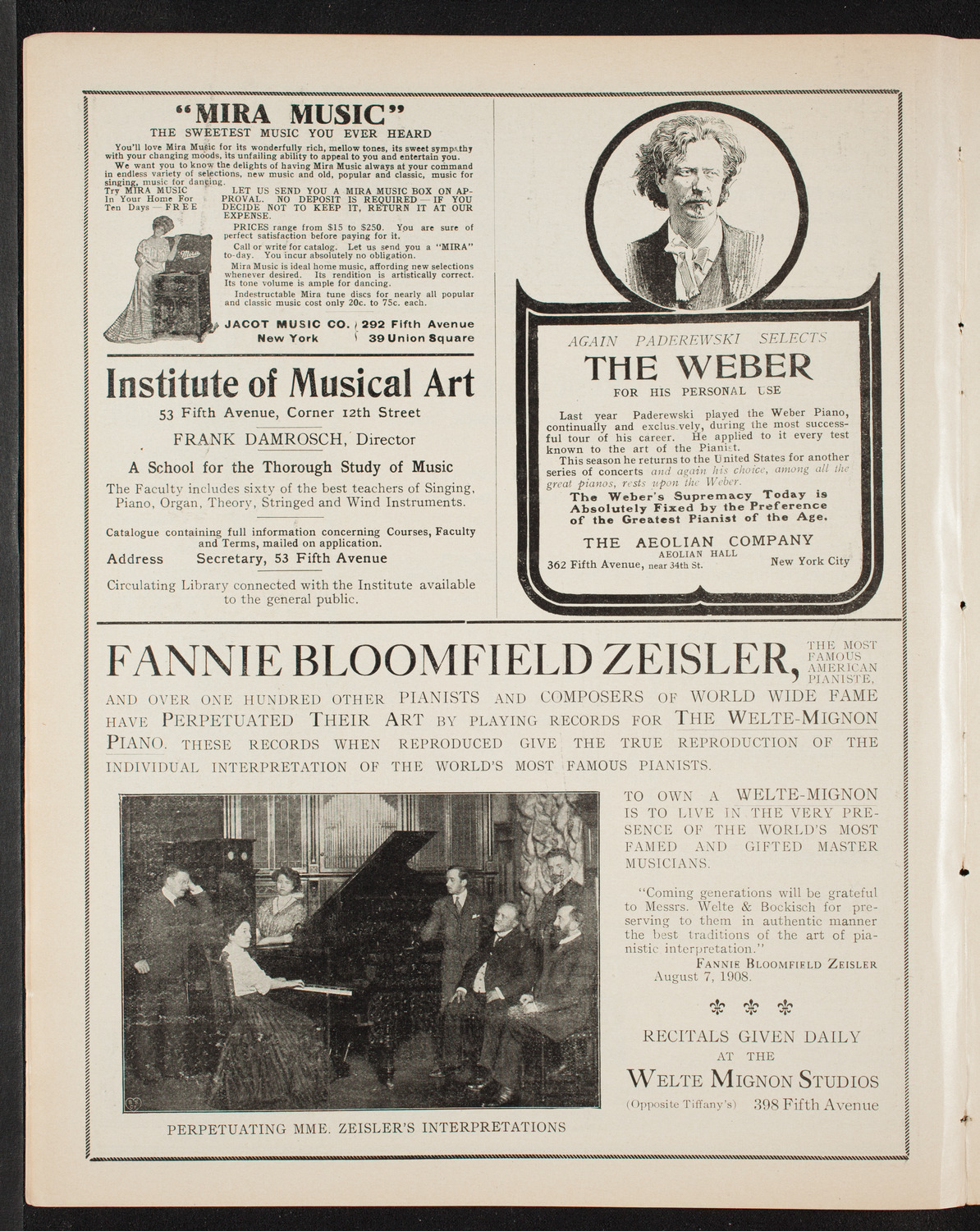 Musical Art Society of New York, December 17, 1908, program page 6