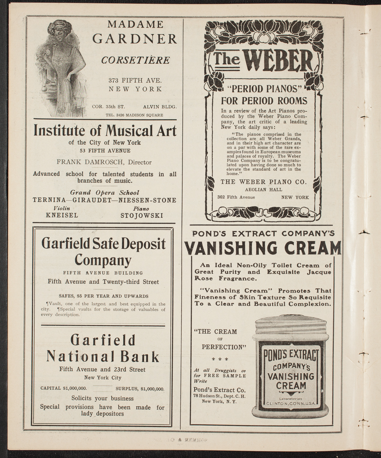 New York Philharmonic, January 21, 1910, program page 6