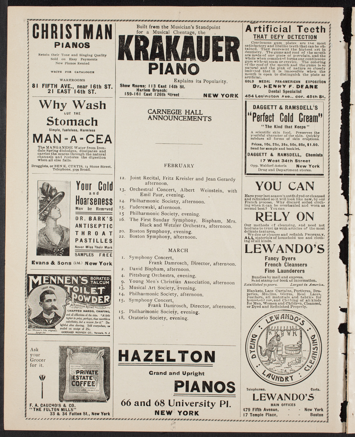 Benefit: Building Fund Buyers' Association of America, February 11, 1902, program page 2