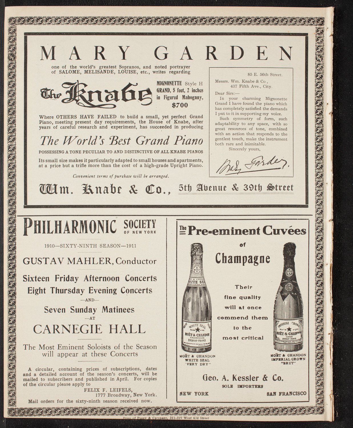 Grand Festival Concert of the American Union of Swedish Singers, May 28, 1910, program page 12