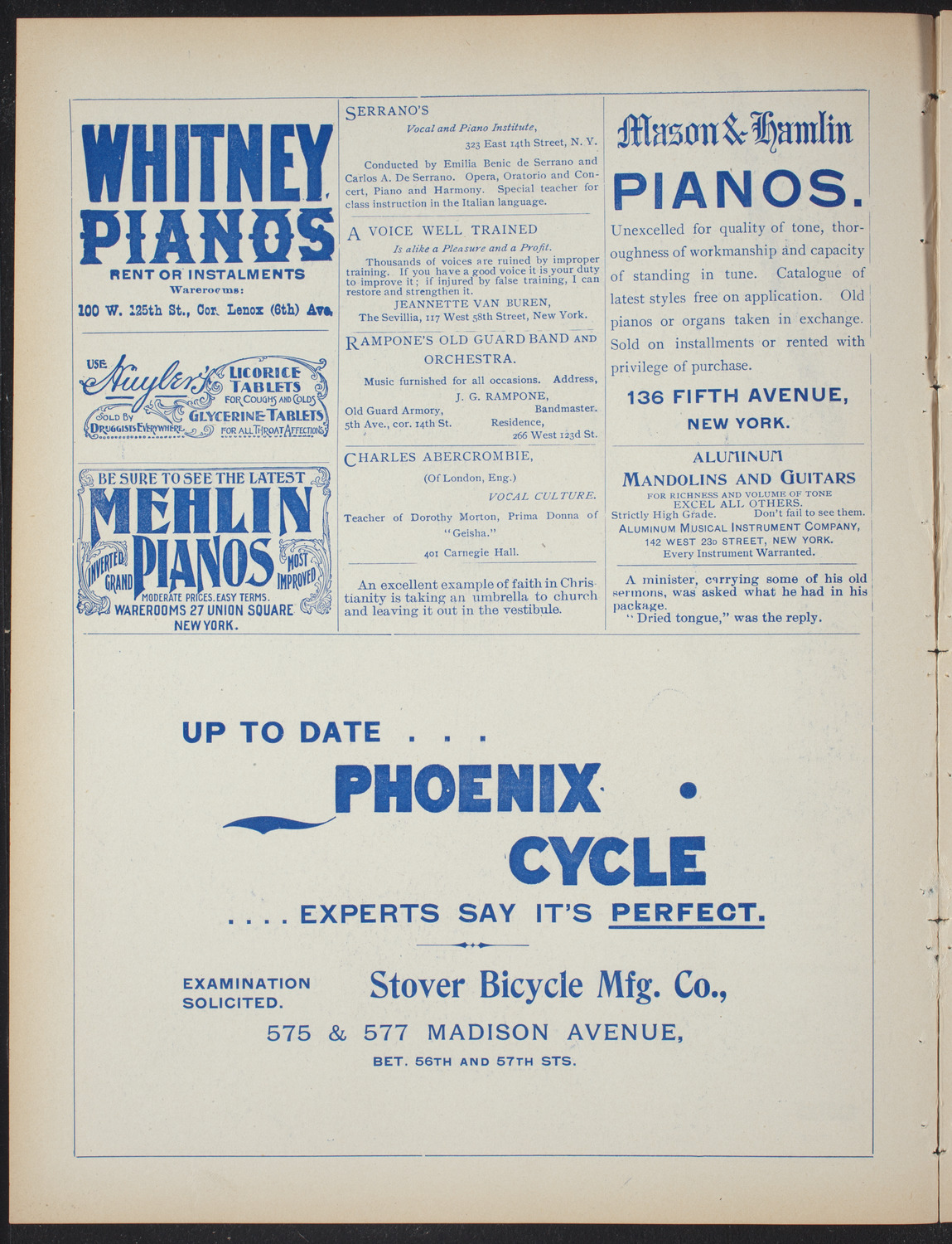 Columbia College Musical Society, February 18, 1897, program page 2