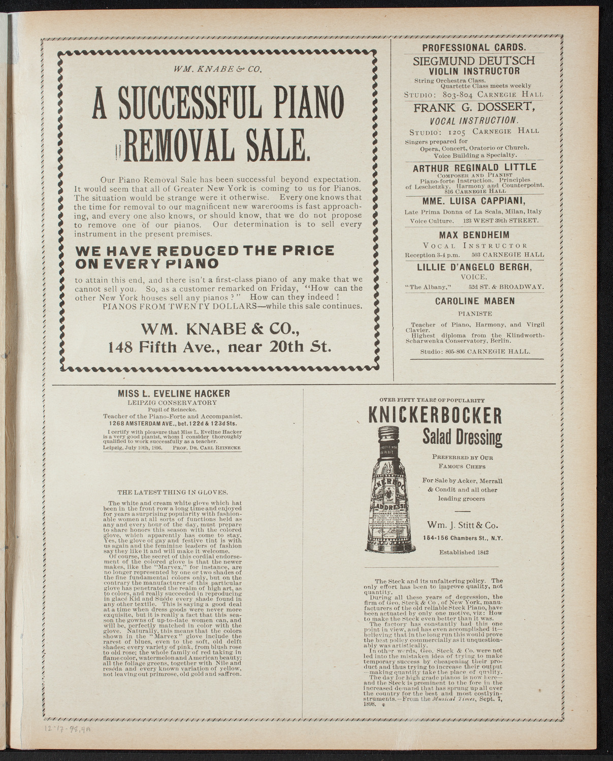 Symphony Concert for Young People, December 17, 1898, program page 7