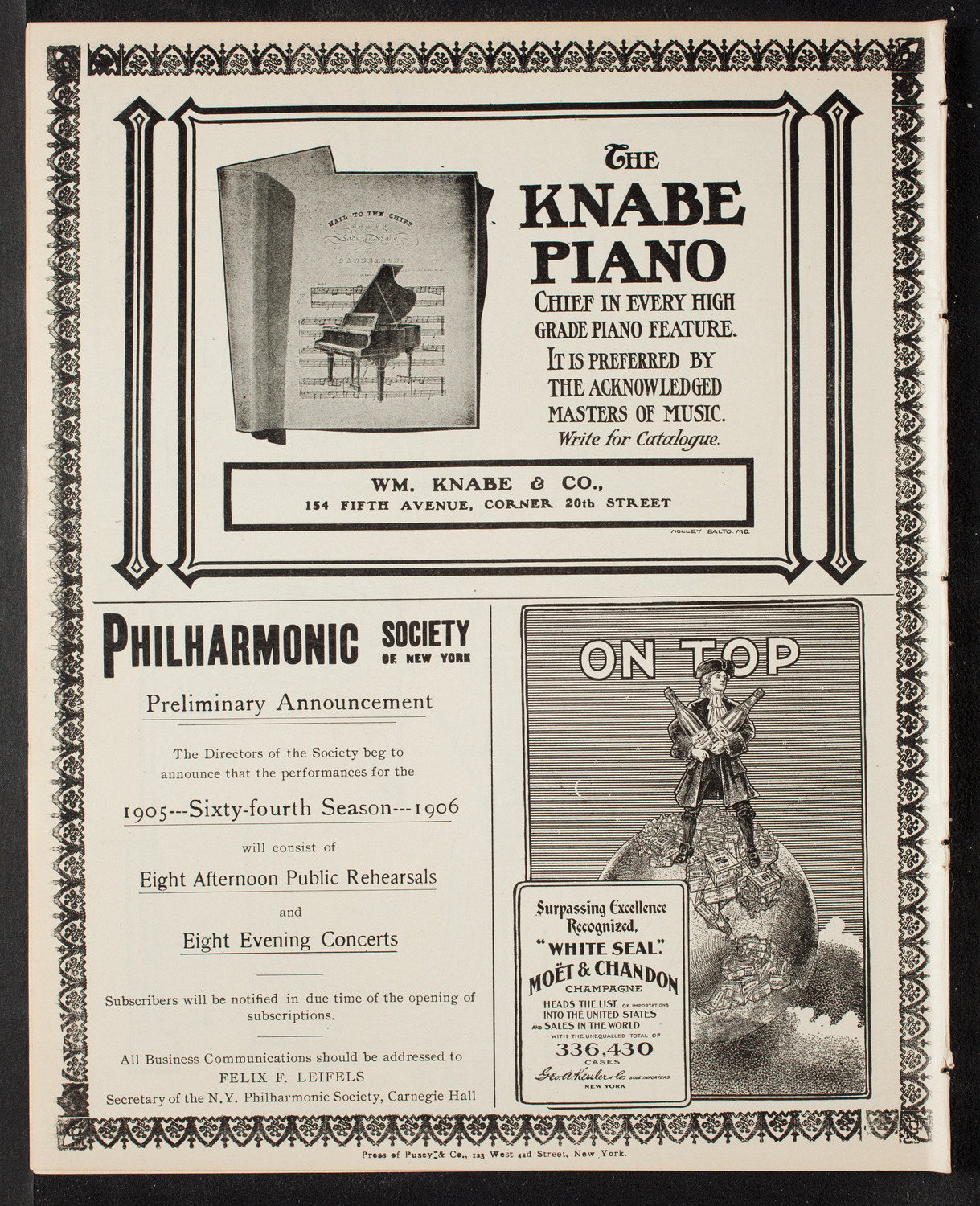 YMCA: Jubilee Mass Meeting, May 7, 1905, program page 12