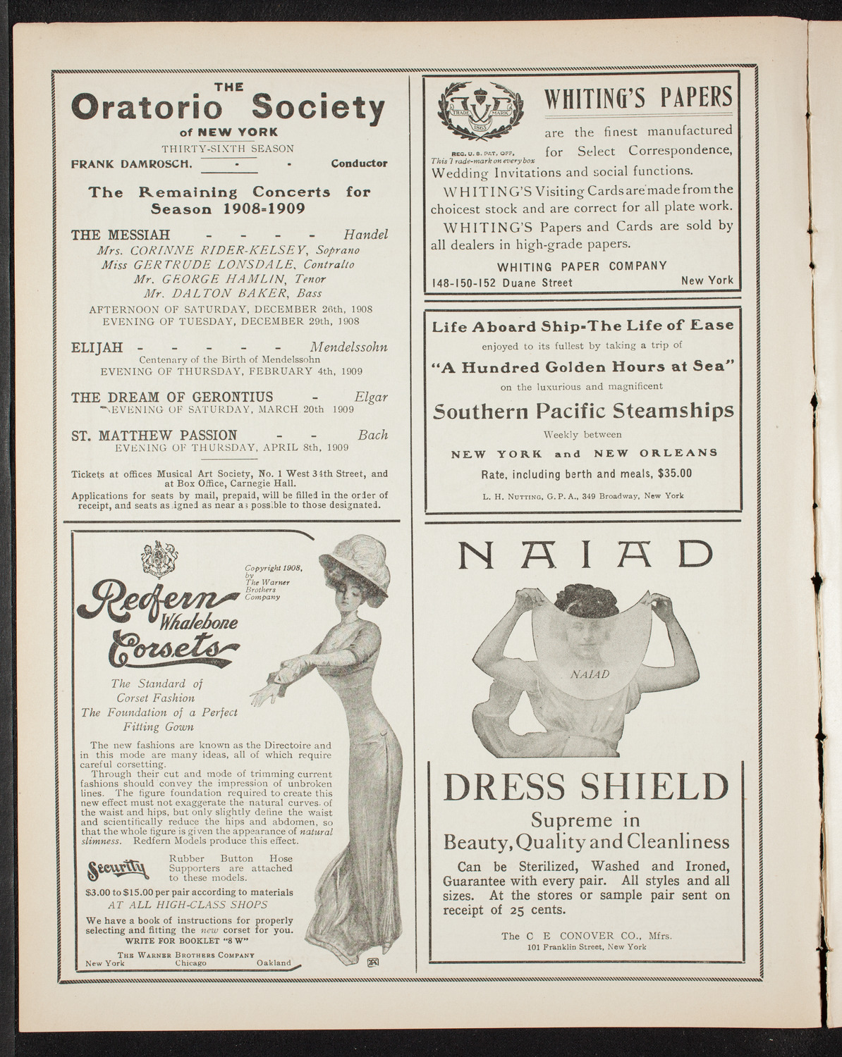 Fannie Bloomfield Zeisler, Piano, December 12, 1908, program page 2