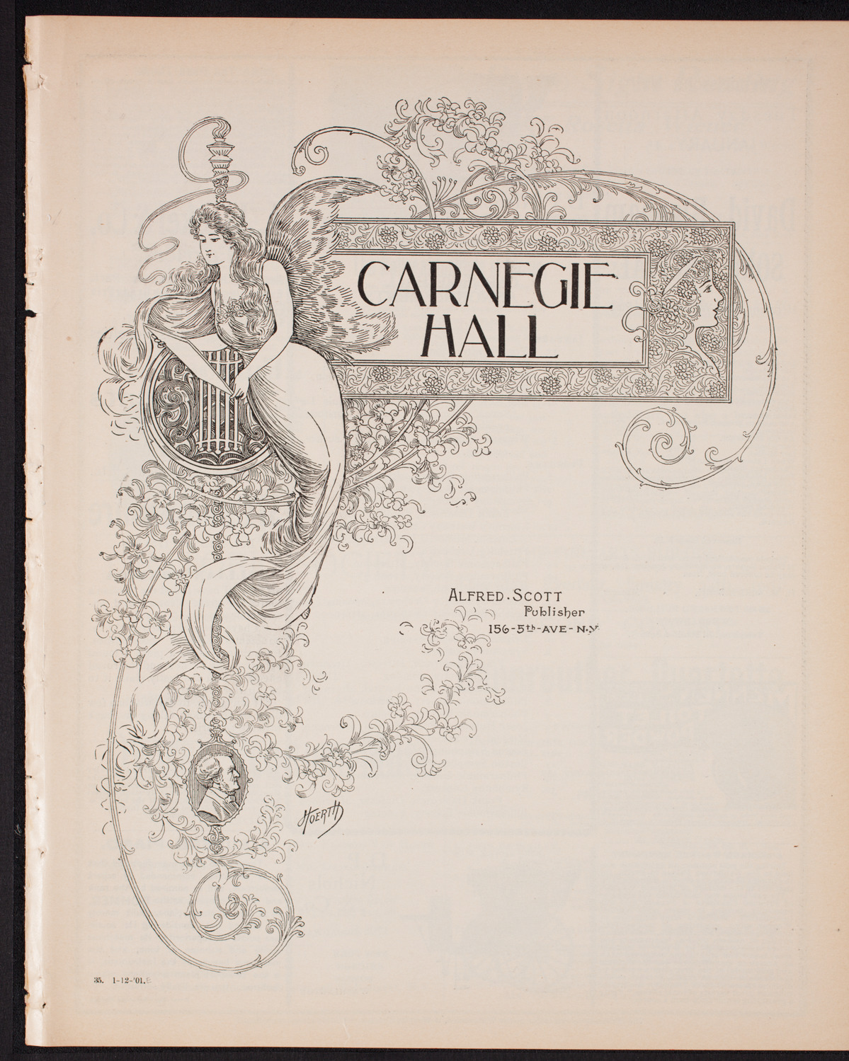 New York Philharmonic, January 12, 1901, program page 1
