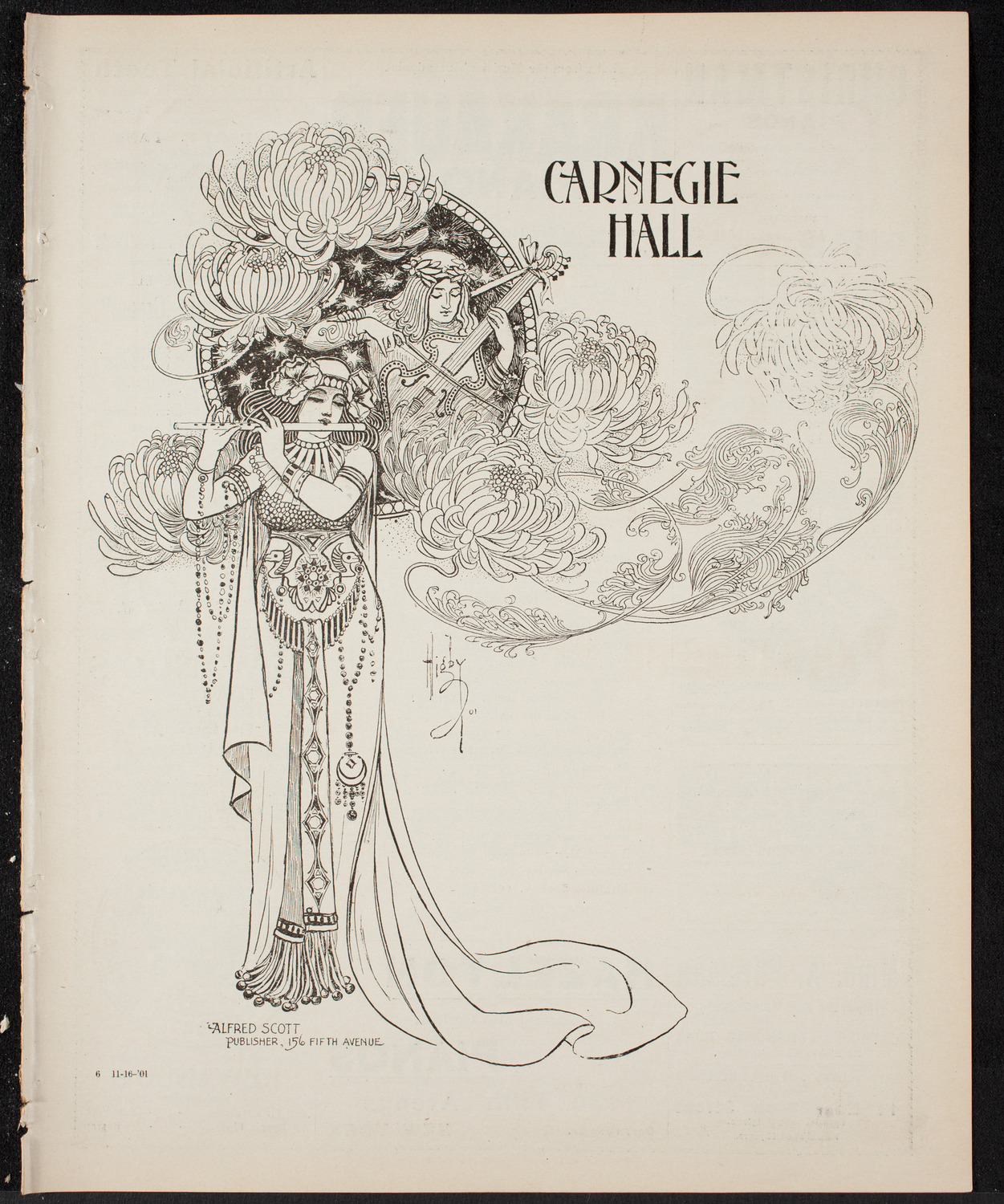 New York Philharmonic, November 16, 1901, program page 1