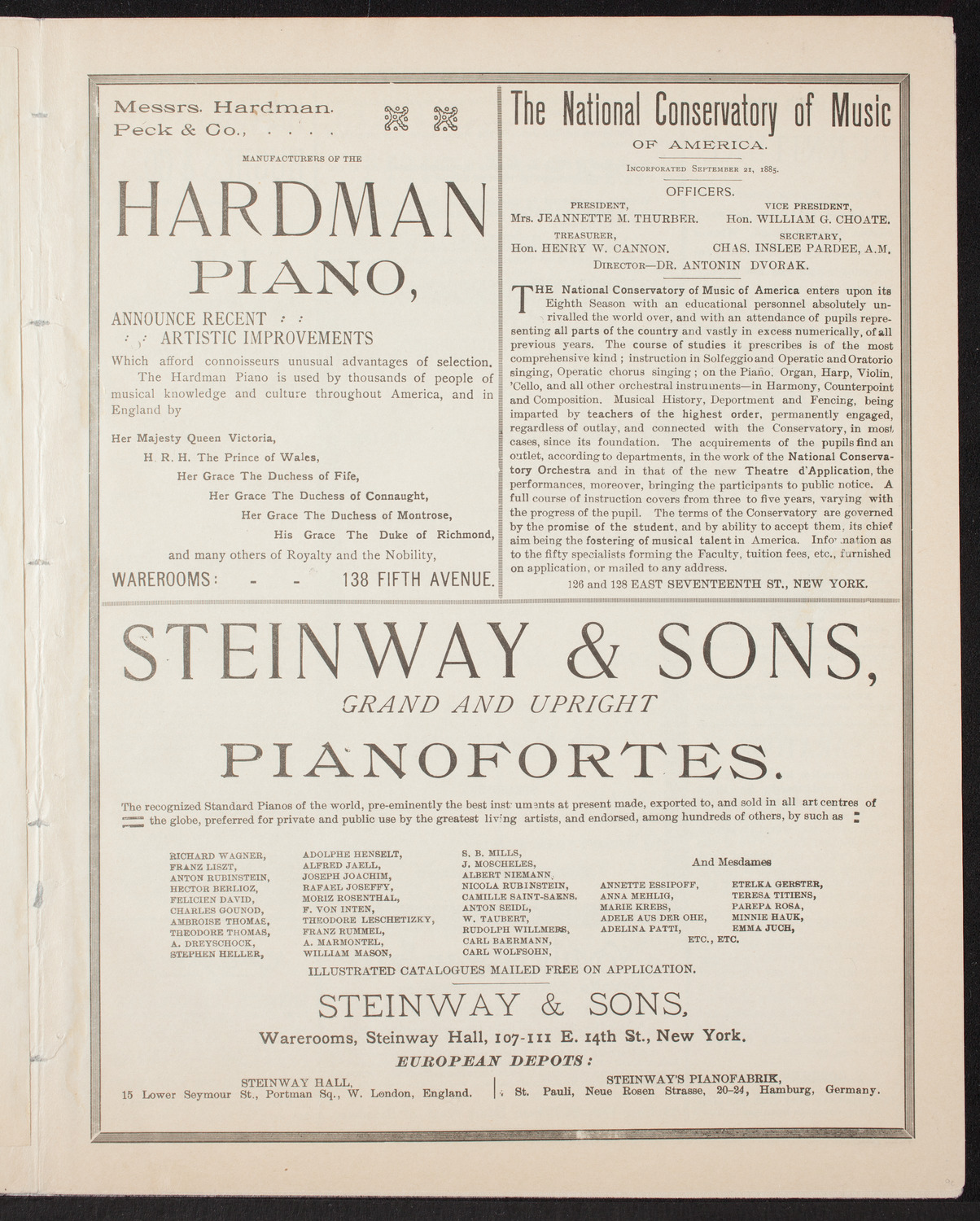 New York Symphony Orchestra, April 15, 1893, program page 6
