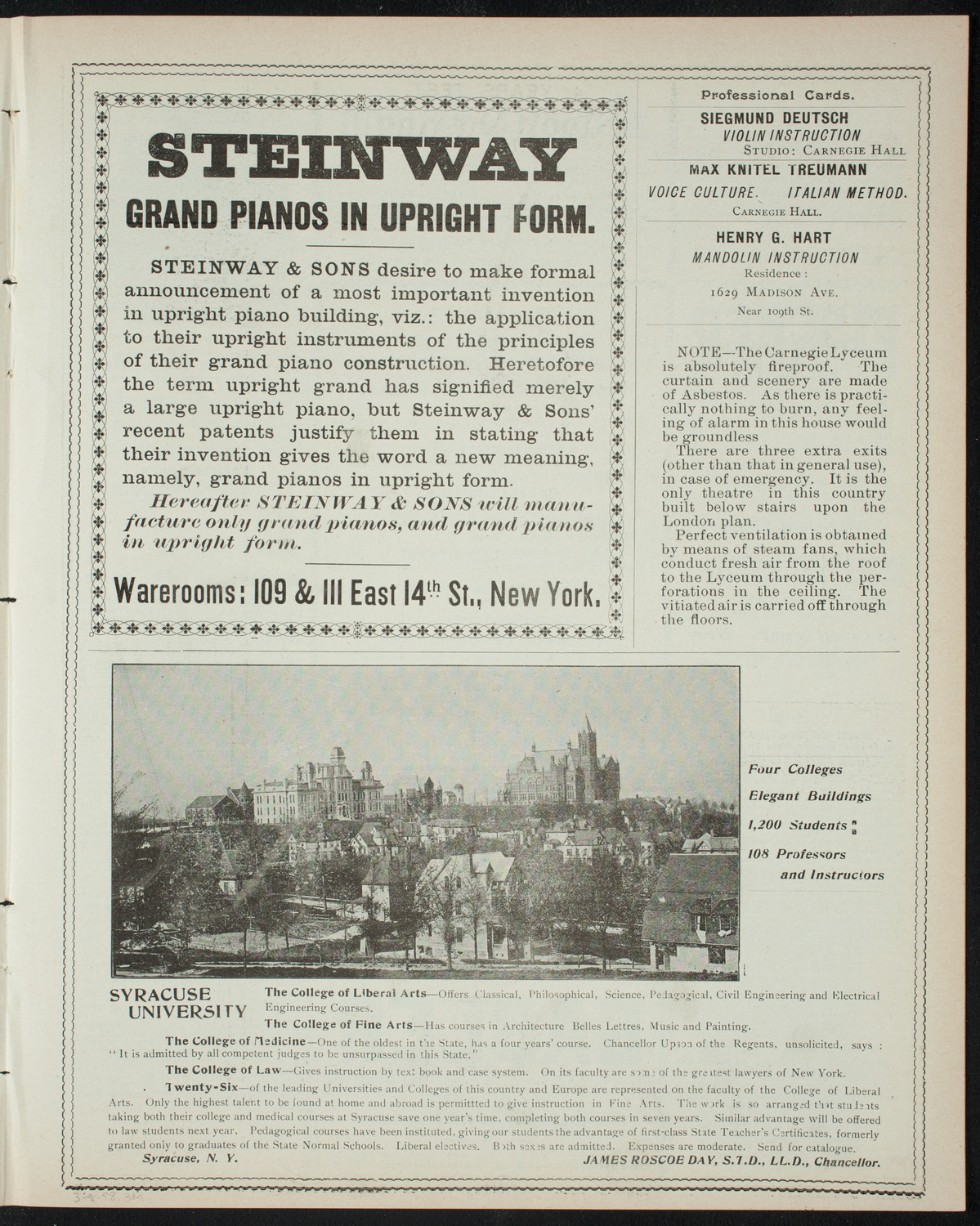 Comparative Literature Society Evening Conference, March 8, 1898, program page 5