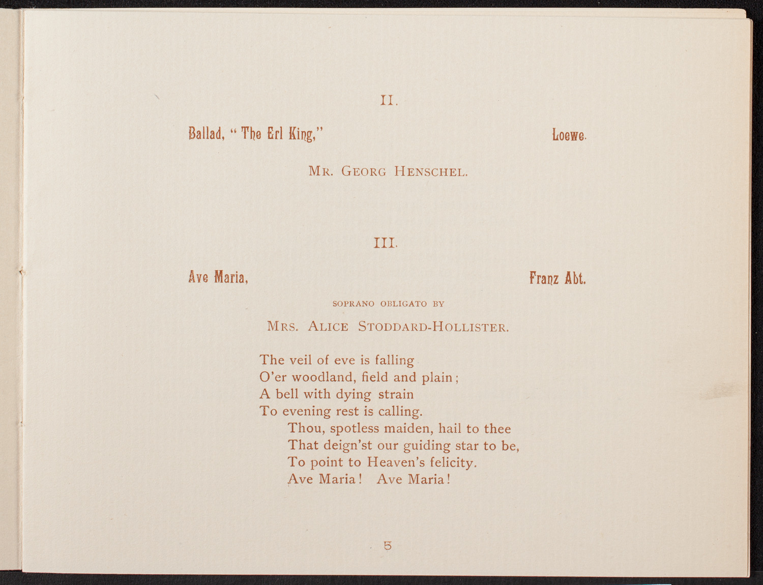 Rubinstein Club, April 21, 1892, program page 6
