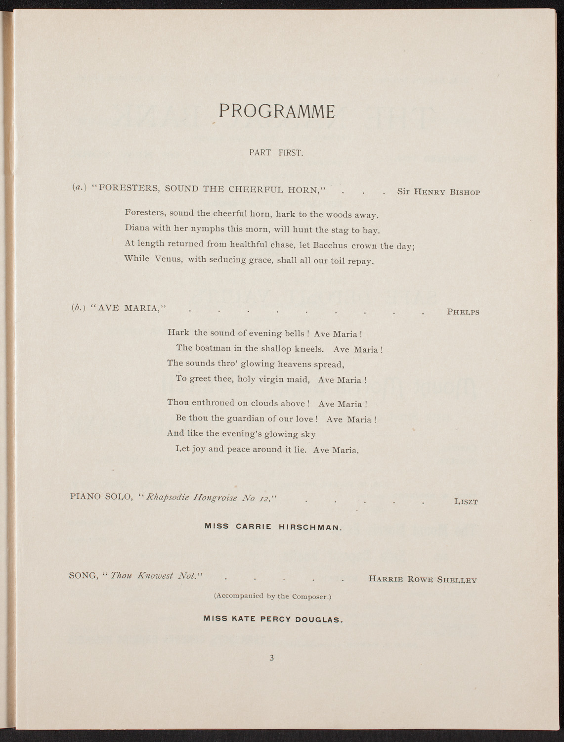 New York Banks' Glee Club, May 21, 1892, program page 4