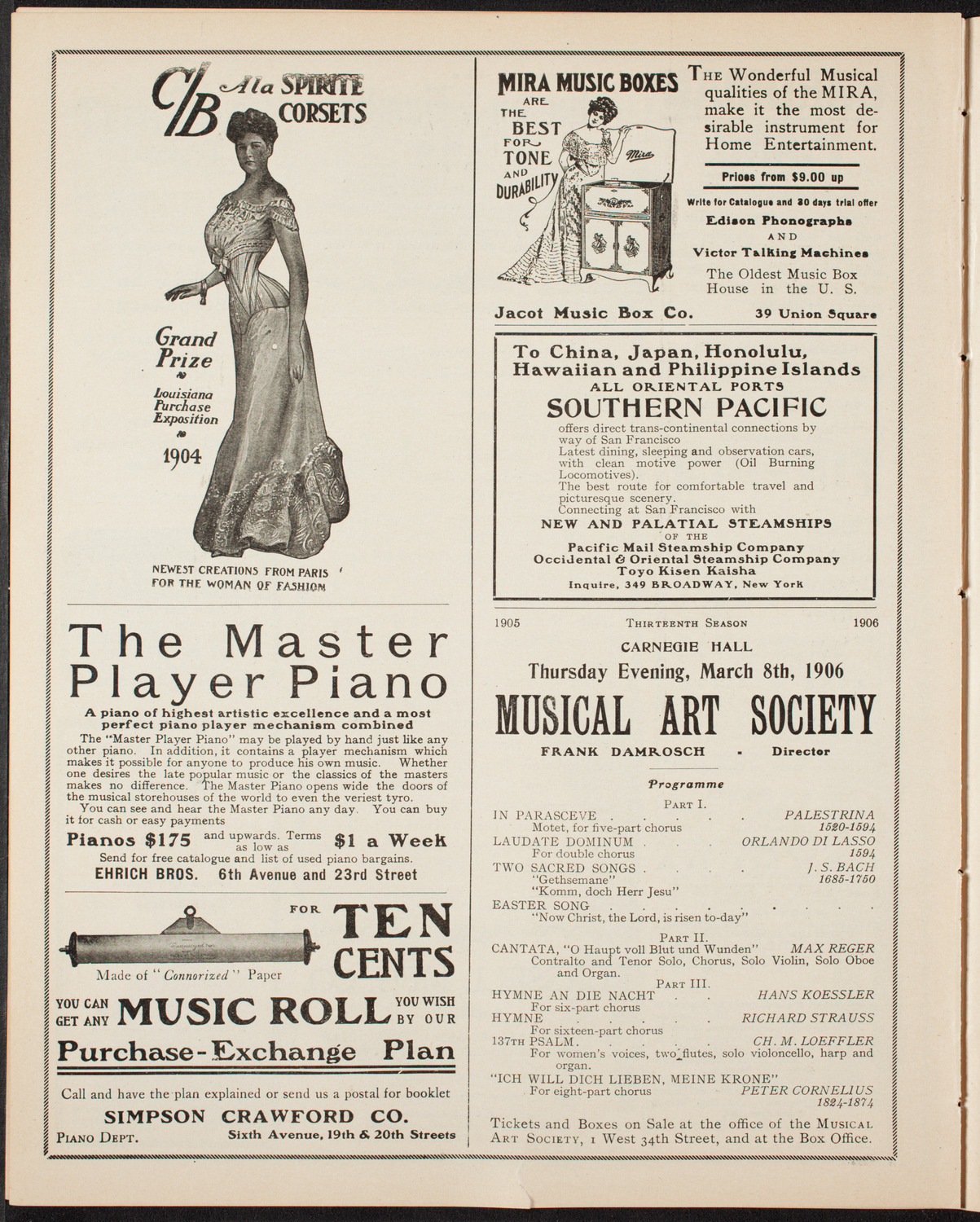 Elmendorf Lecture: Egypt, March 4, 1906, program page 8